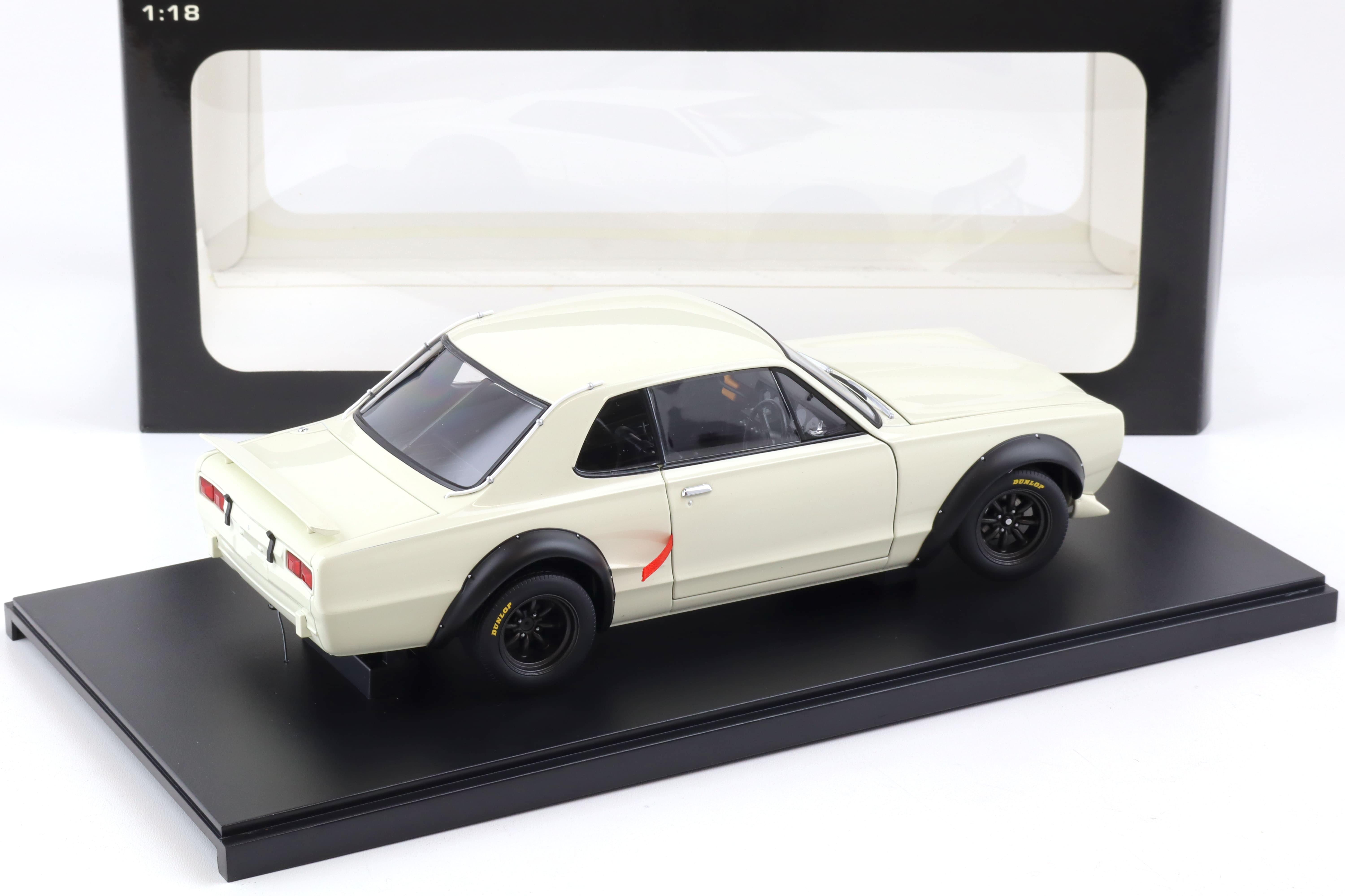 1:18 AUTOart Nissan Skyline GT-R (KPGC-10) Racing 1972 white 87279