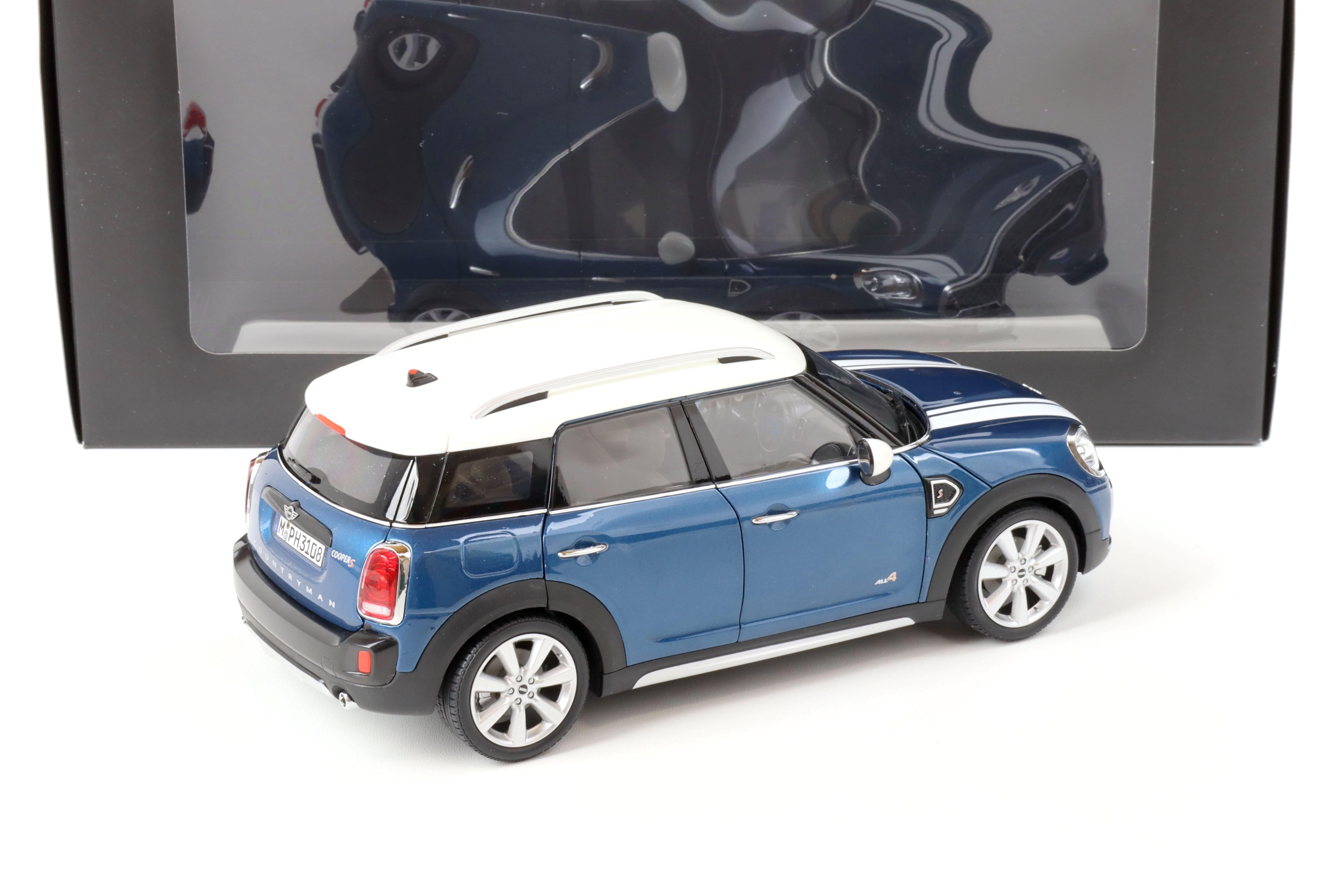 1:18 Kyosho Mini Cooper S Countryman F60 Island blue/ white DEALER VERSION