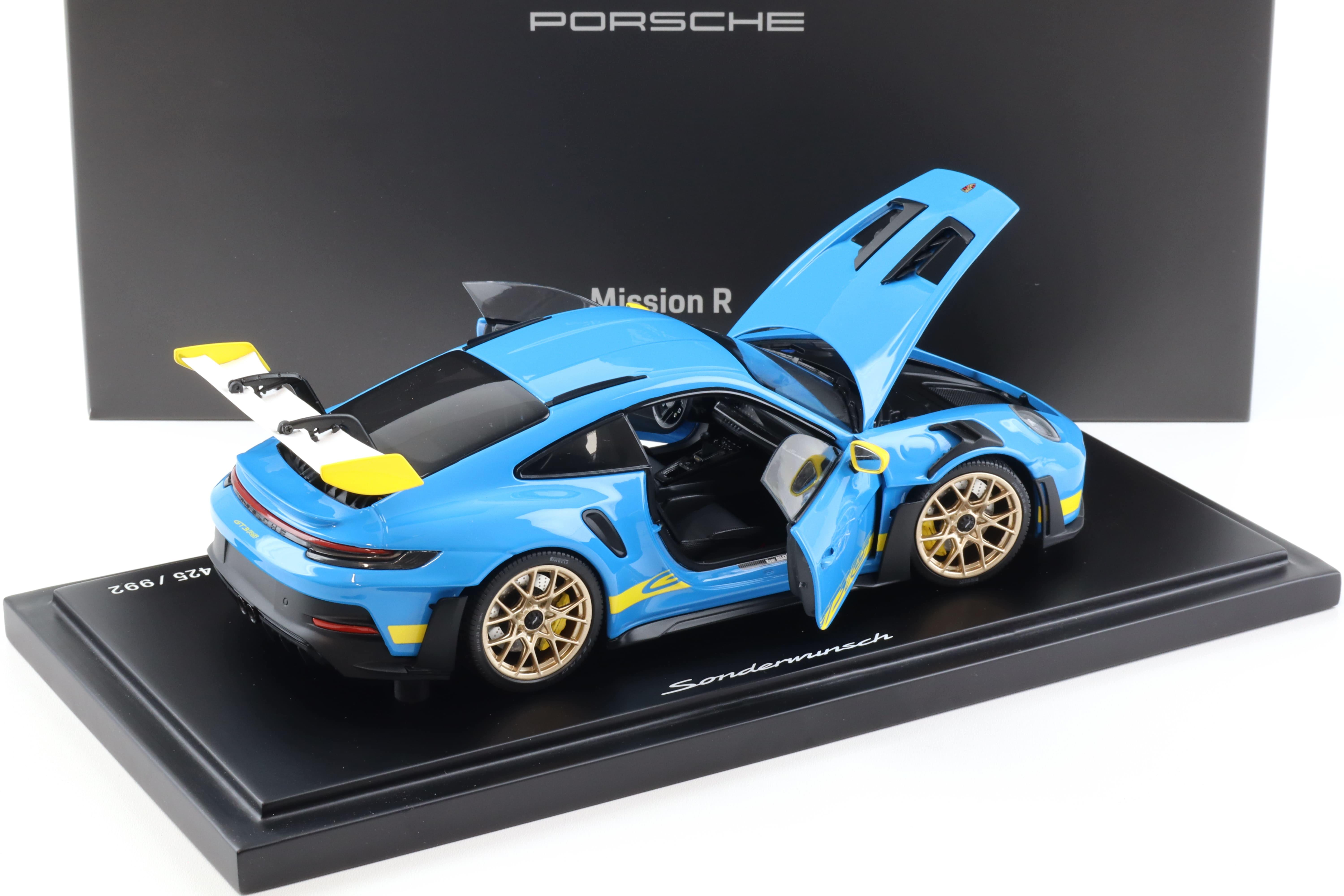 1:18 Minichamps Porsche 911 992 GT3 RS Daytona Bergmeister Riviera blue WAP DEALER