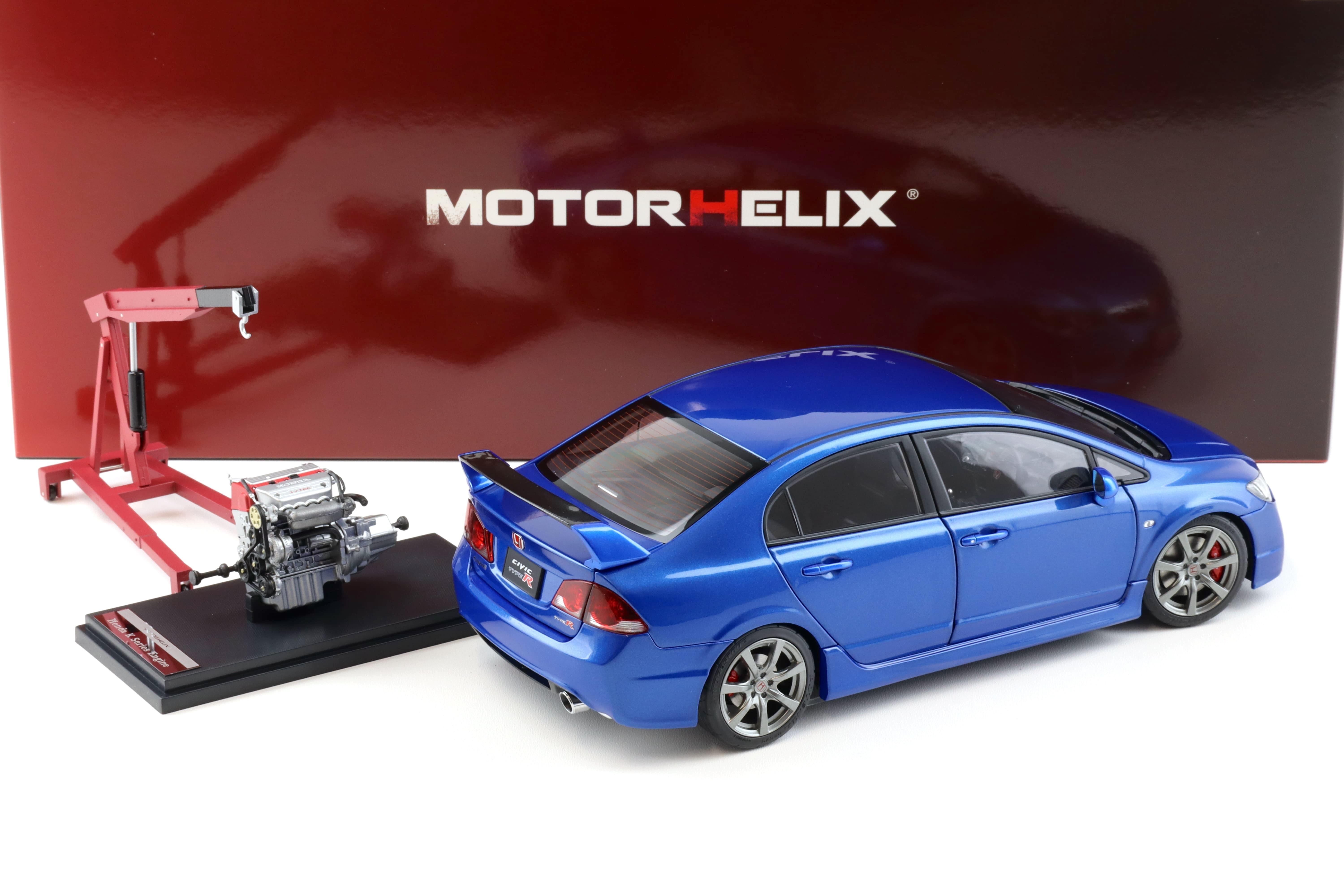 1:18 Motorhelix Honda Civic Type R (FD2) 2007 Early Version Vivid blue metallic M85409