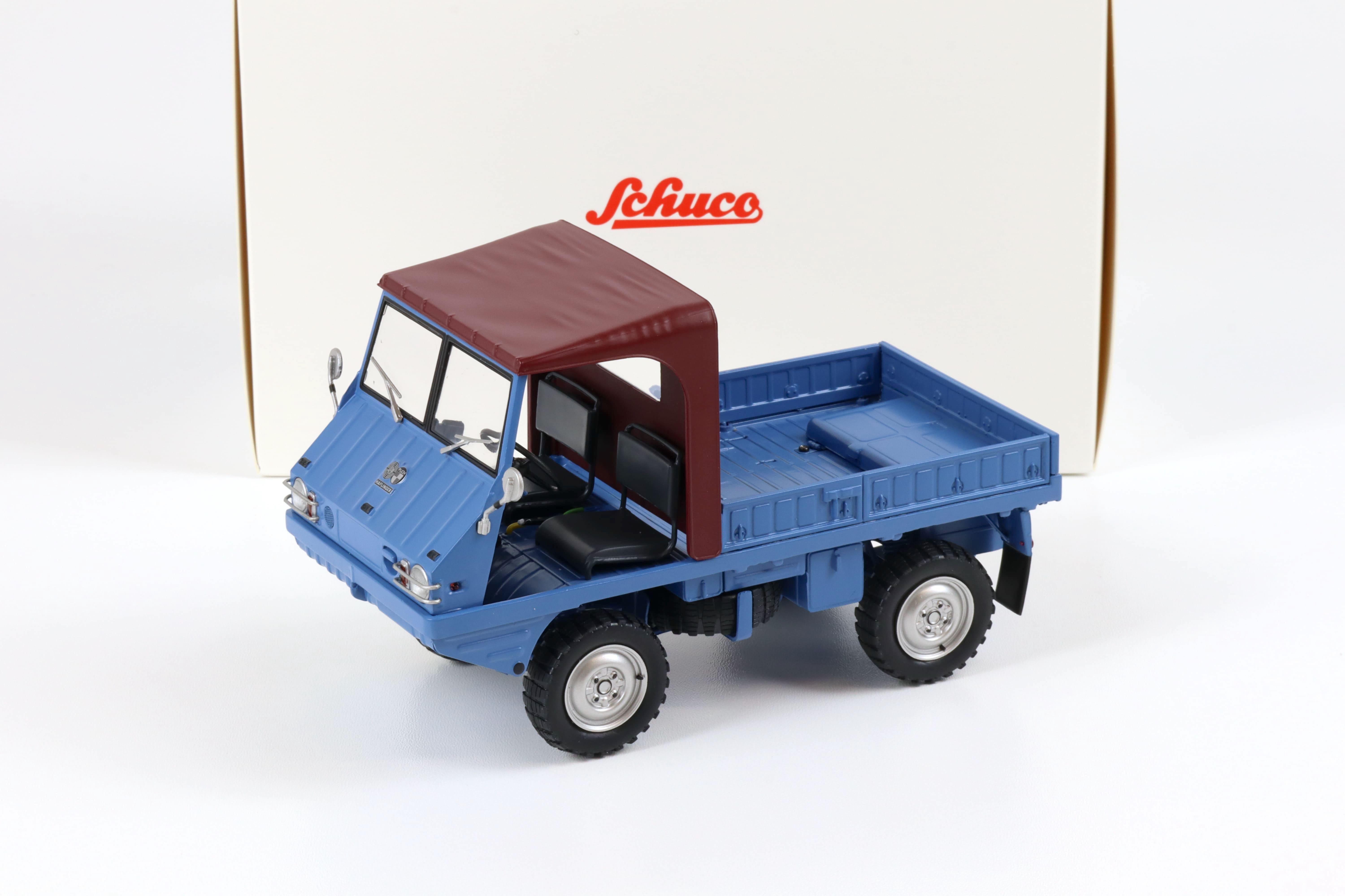 1:18 Schuco Steyr Puch Halfinger Pritsche blue 1971