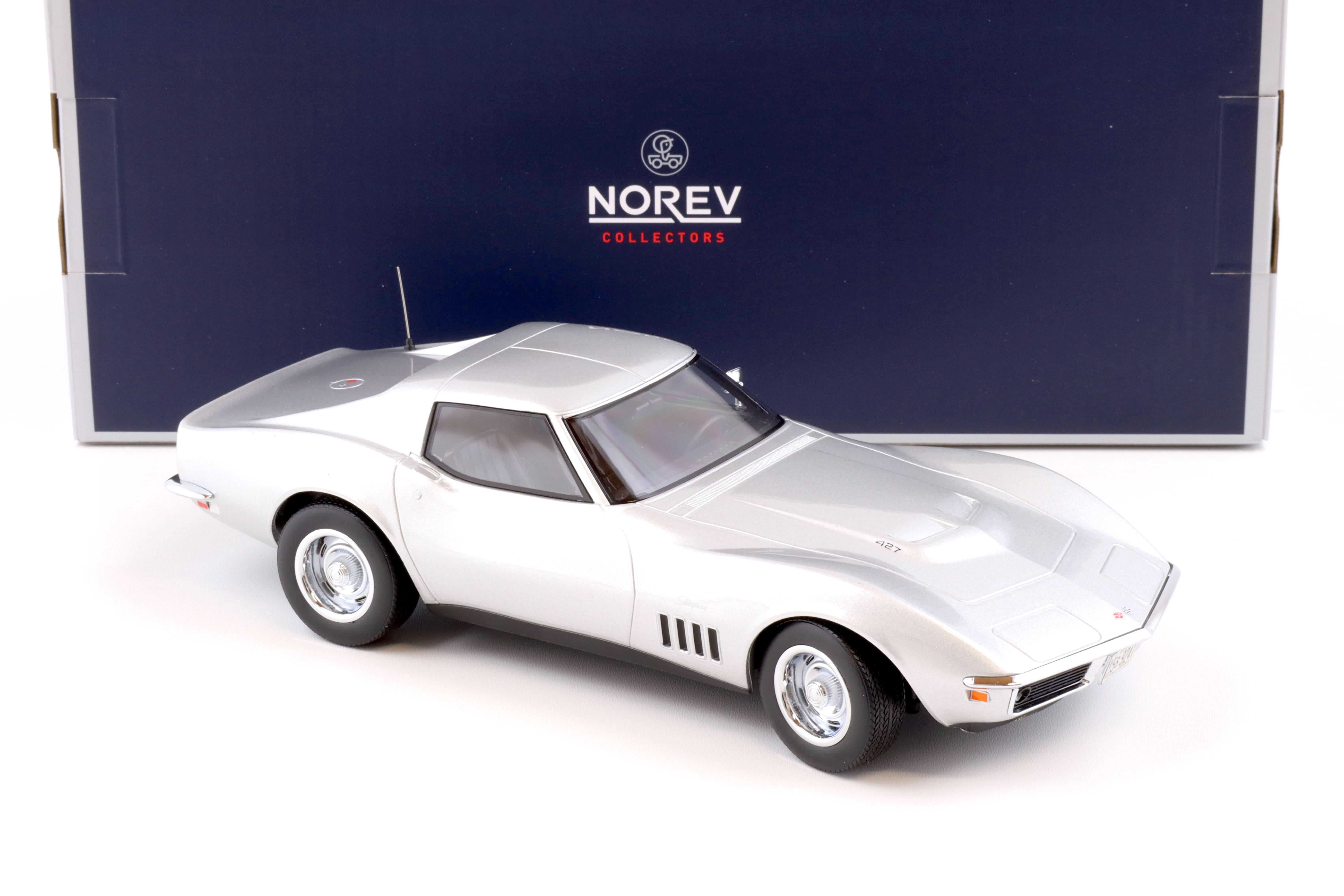 1:18 Norev Chevrolet Corvette C3 Coupe 1969 silver metallic 