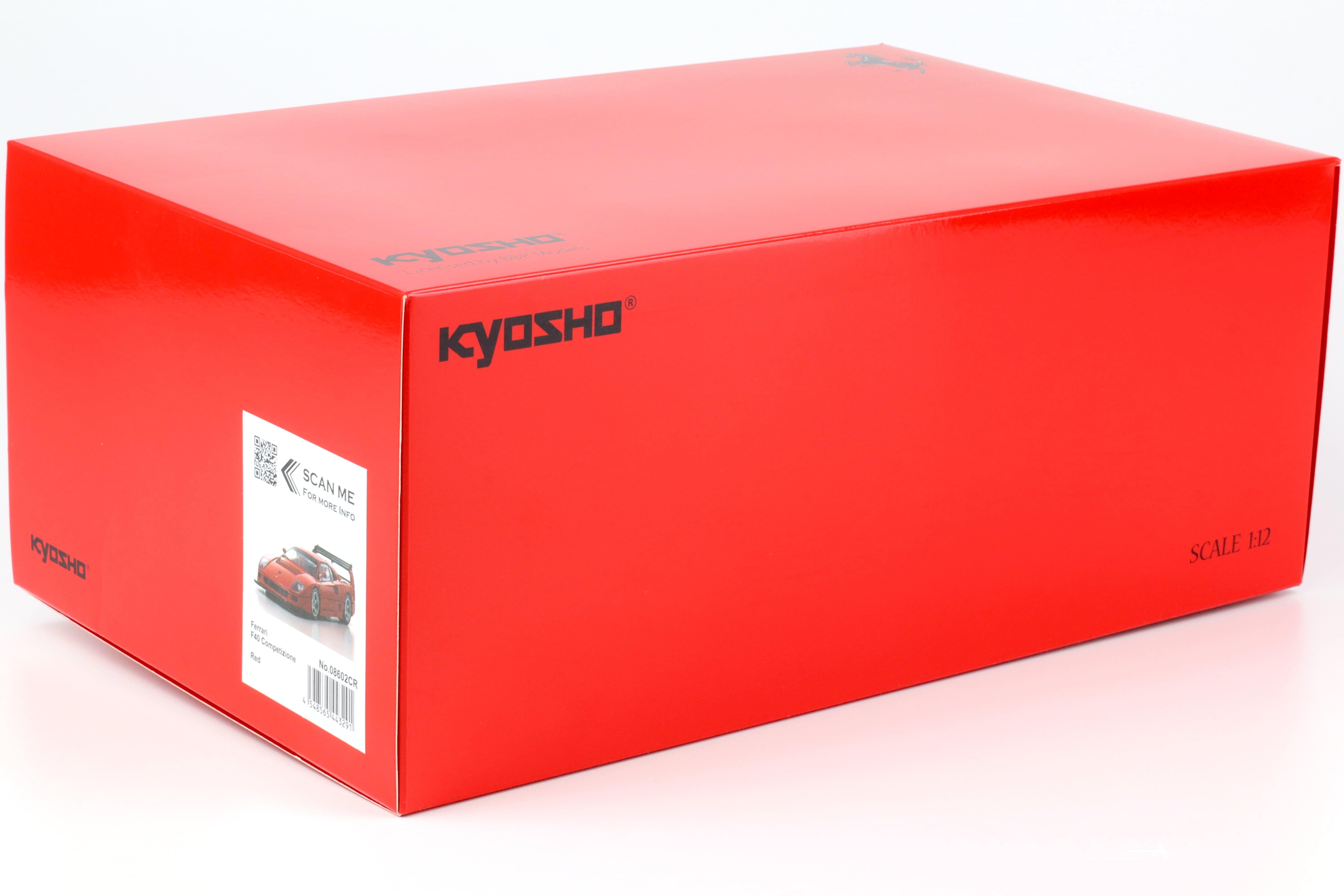 1:12 Kyosho Ferrari F40 Competizione 1989 Rosso Corsa red Diecast 08602CR