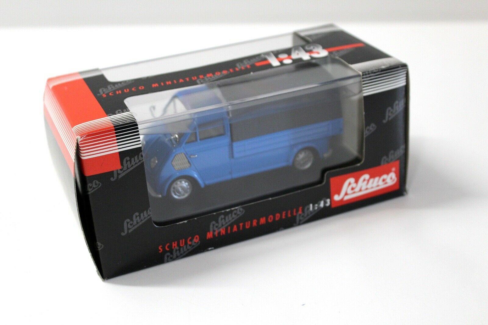 1:43 Schuco DKW Schnelllaster Pritsche/ Plane blue 