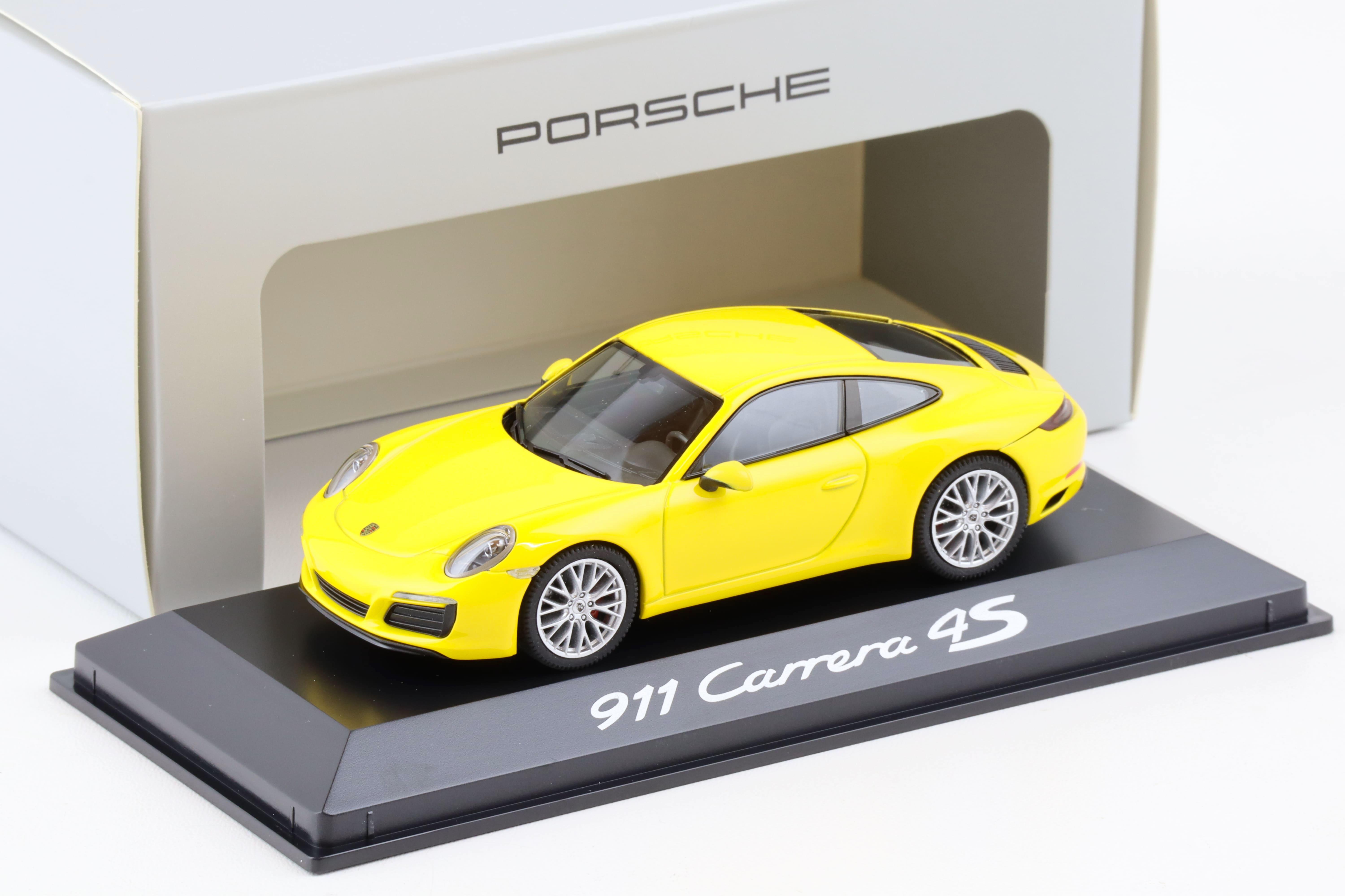 1:43 Herpa Porsche 911 (991.II) Carrera 4S Coupe yellow WAP DEALER