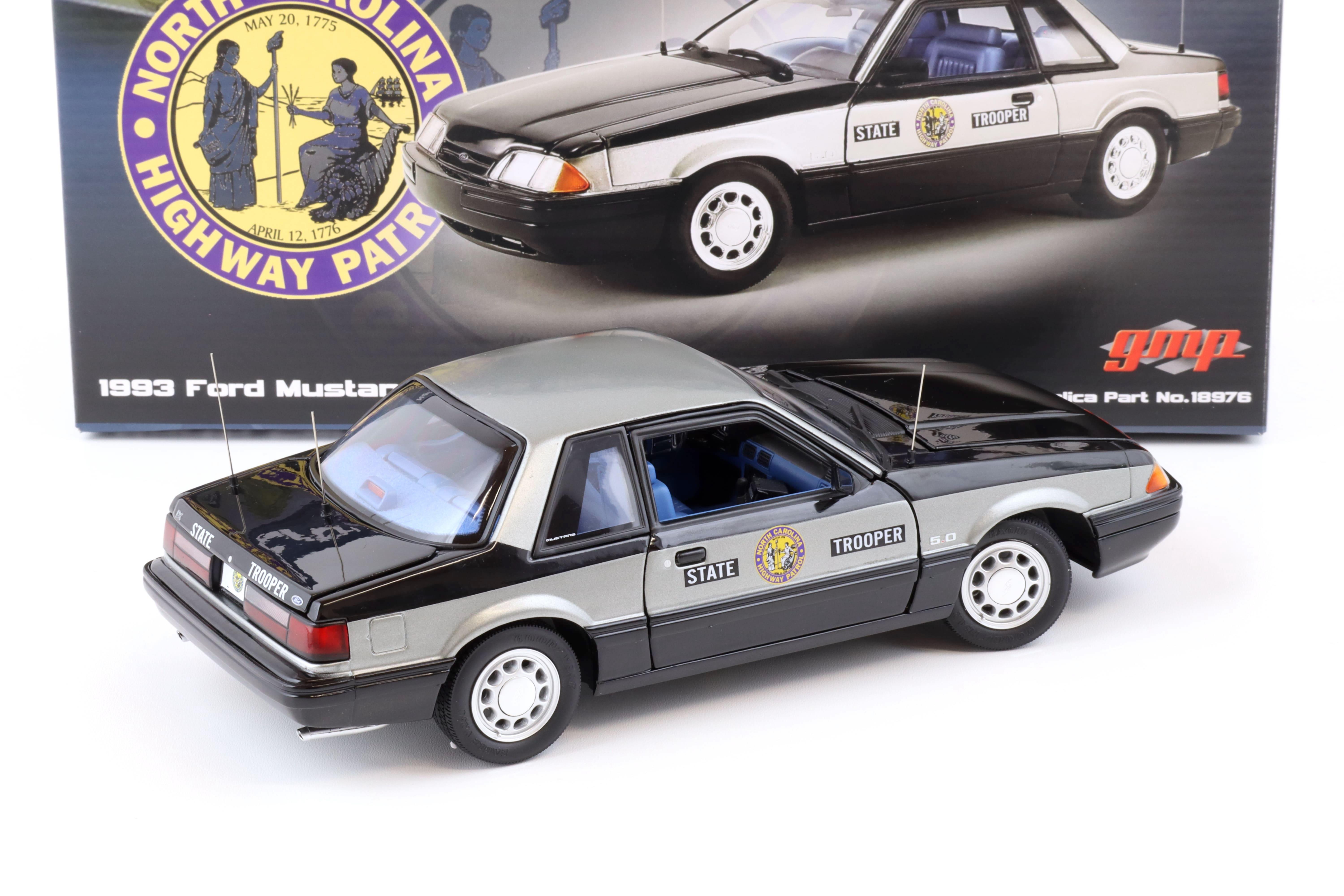 1:18 GMP 1993 Ford Mustang 5.0 SSP North Carolina Highway Patrol State Trooper