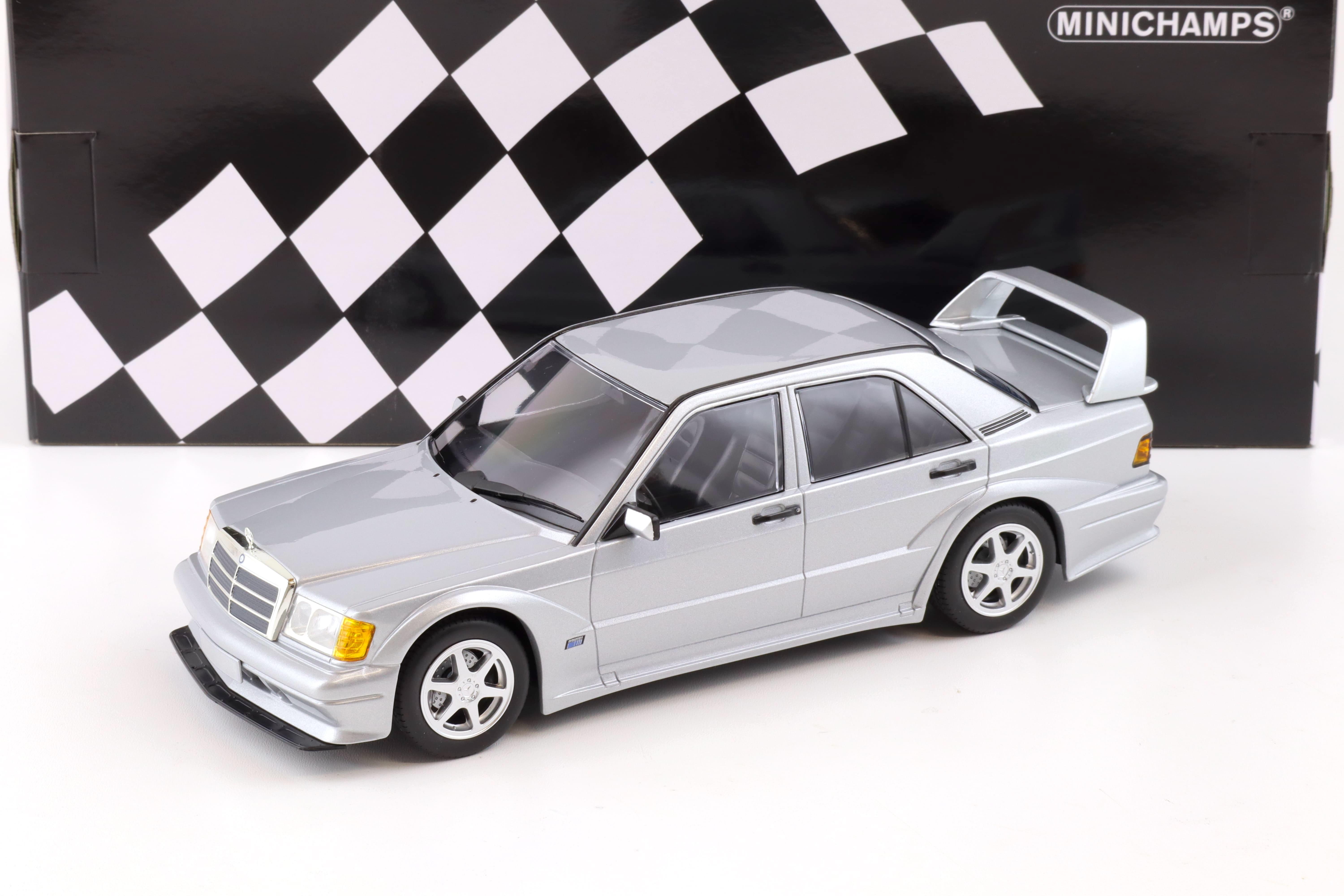 1:18 Minichamps Mercedes 190E 2.5-16 EVO 2 silver metallic 1990