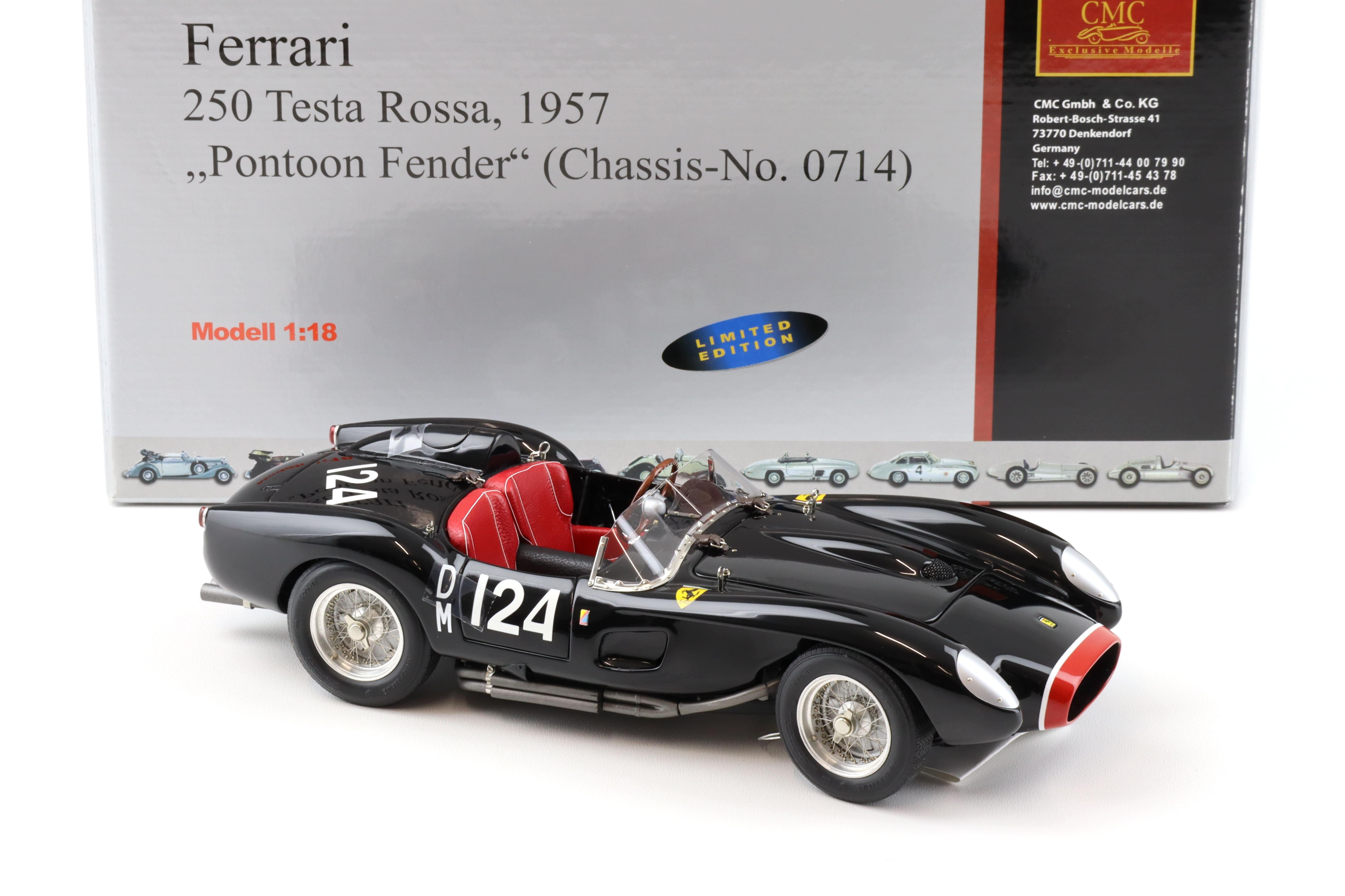 1:18 CMC Ferrari 250 Testa Rossa 1957 Pontoon Fender #124 black M-081