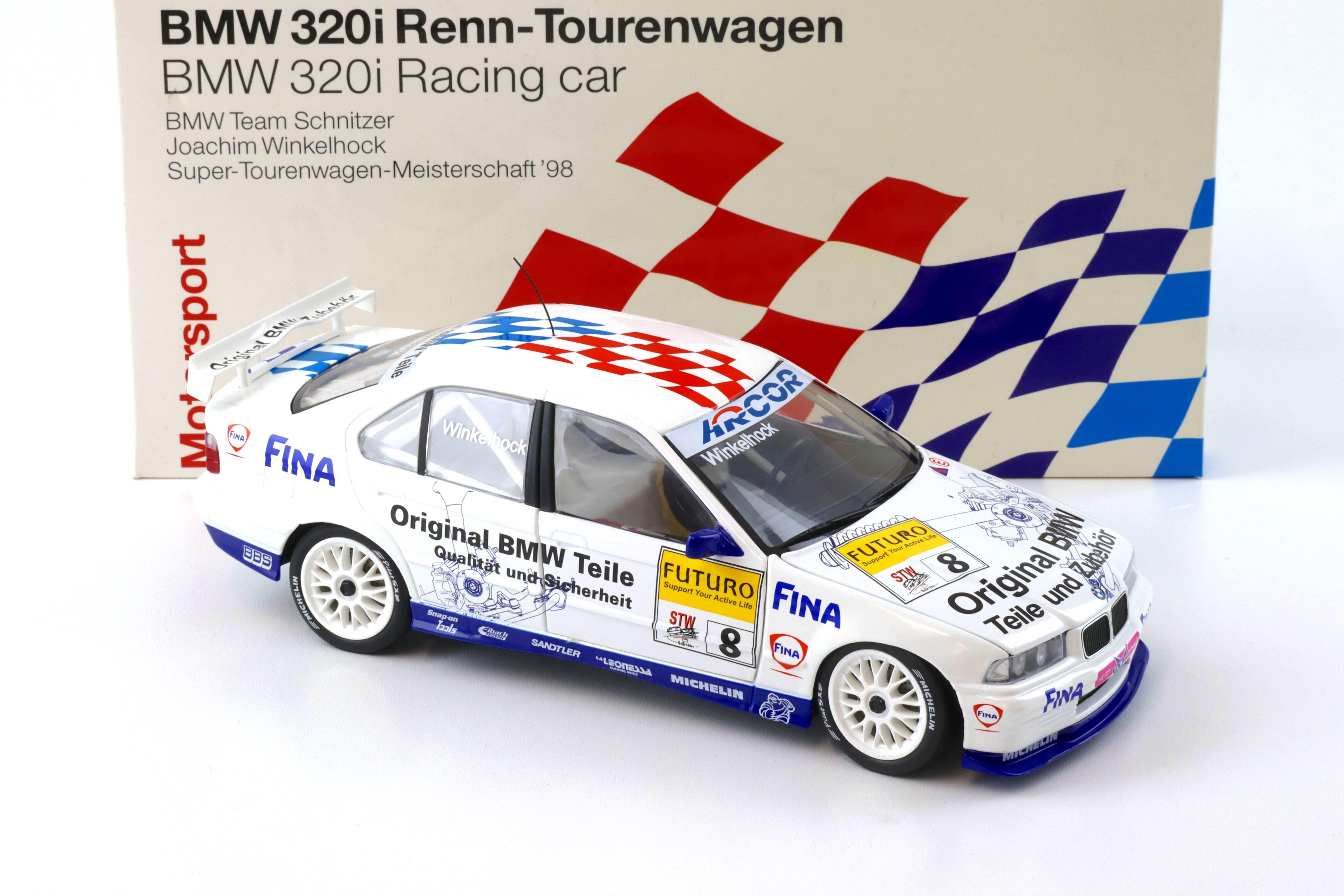 1:18 UT Models BMW 320i E36 STW 1998 Team Schnitzer #8 Winkelhock DEALER VERSION