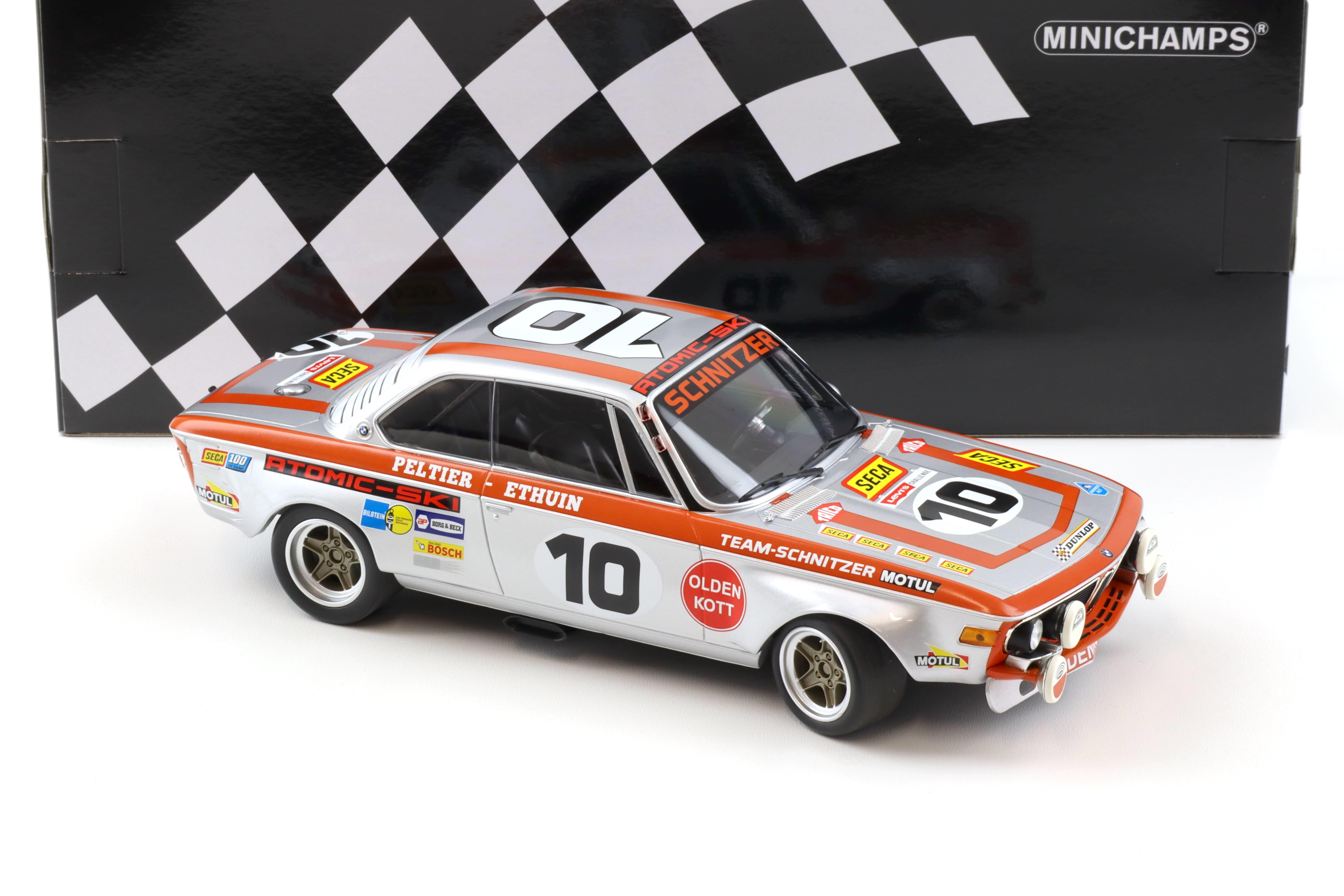 1:18 Minichamps BMW 2800 CS Team Schnitzer Motul 24h SPA 1972 Fitzpatrick/ Peltier