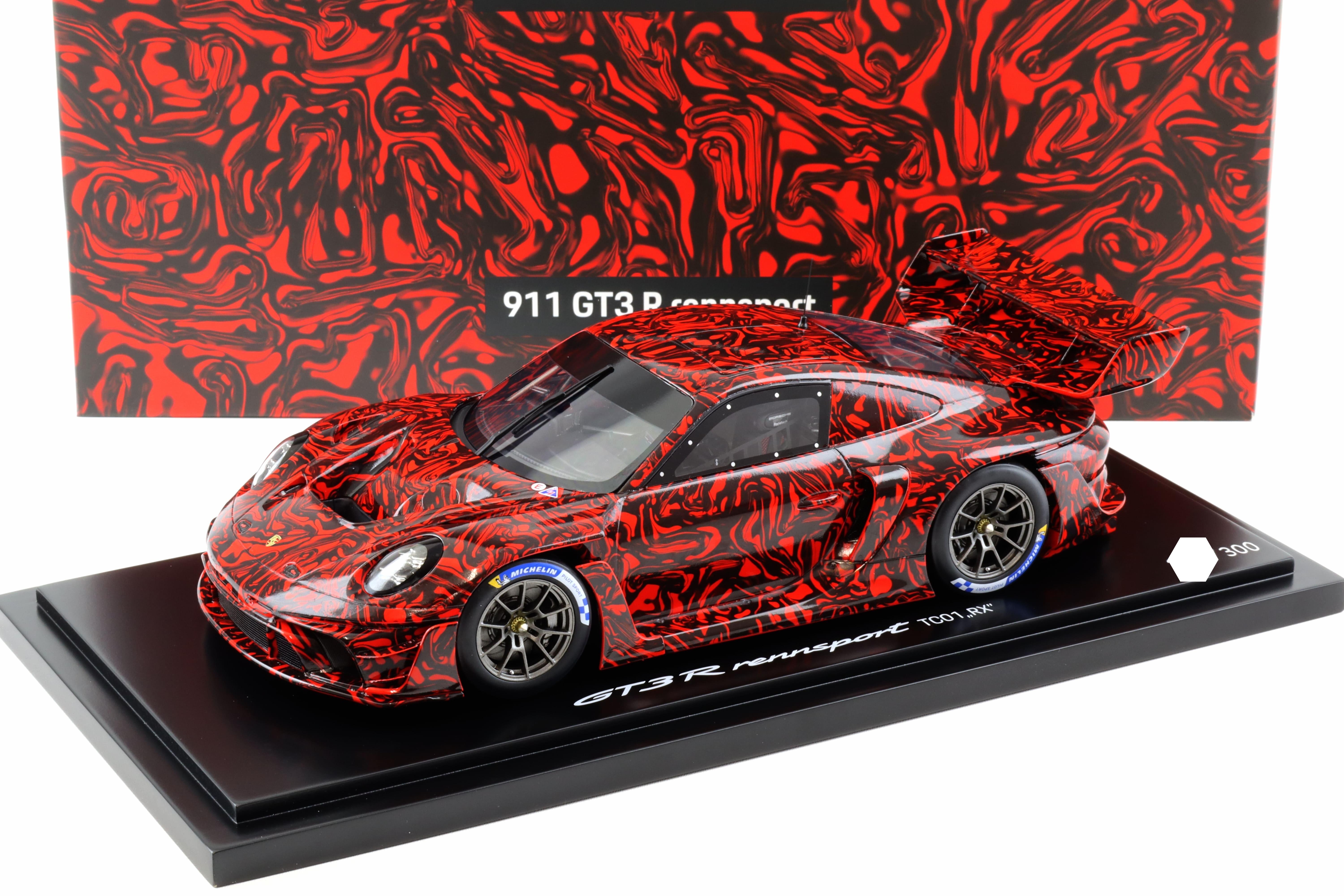 1:18 Spark Porsche 911 992 GT3 R Rennsport TC01 RX Testcar red/ black WAP DEALER