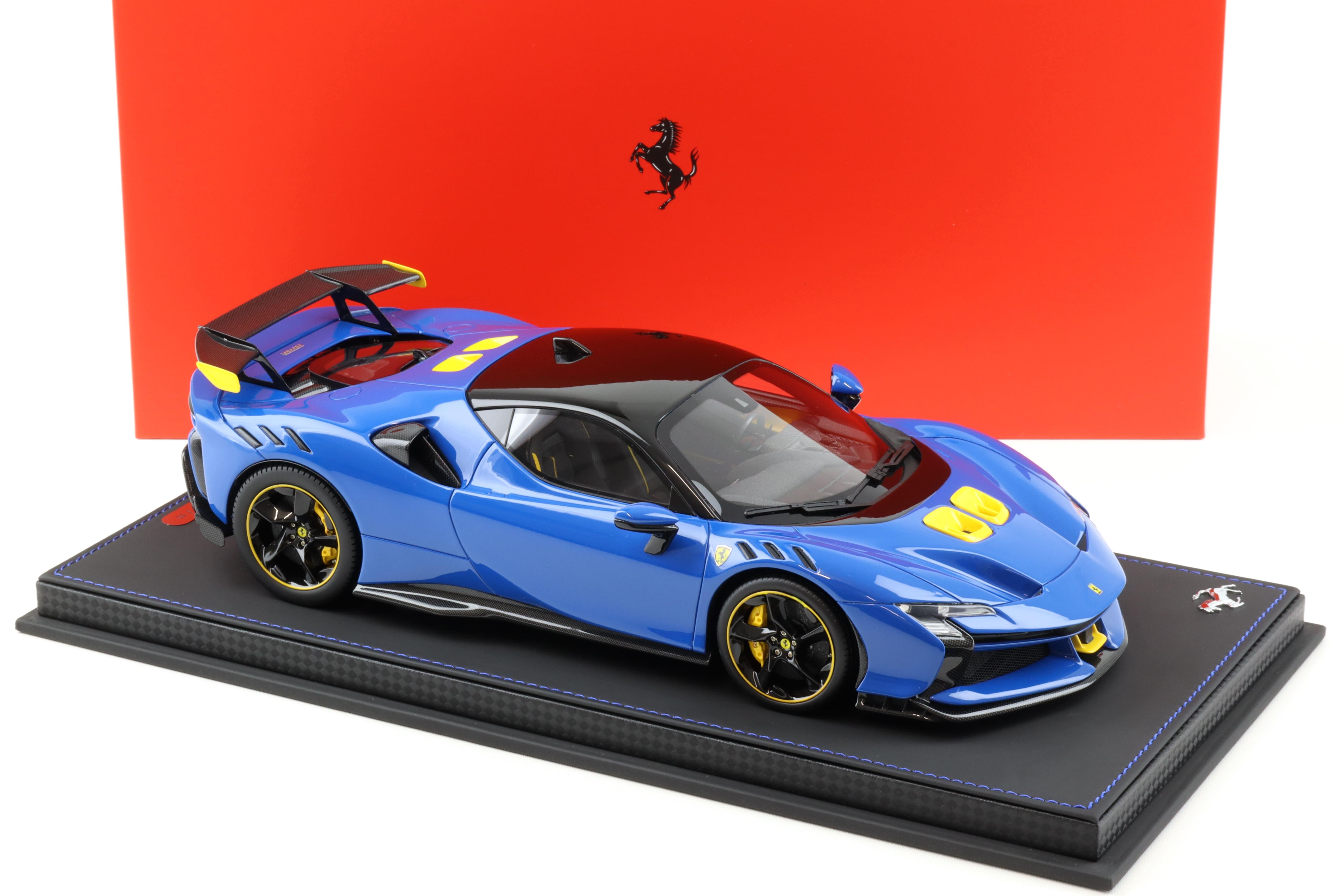 1:18 BBR Ferrari SF90 XX Stradale Azzuro Dino blue/ yellow accents - Limited 50 pcs.