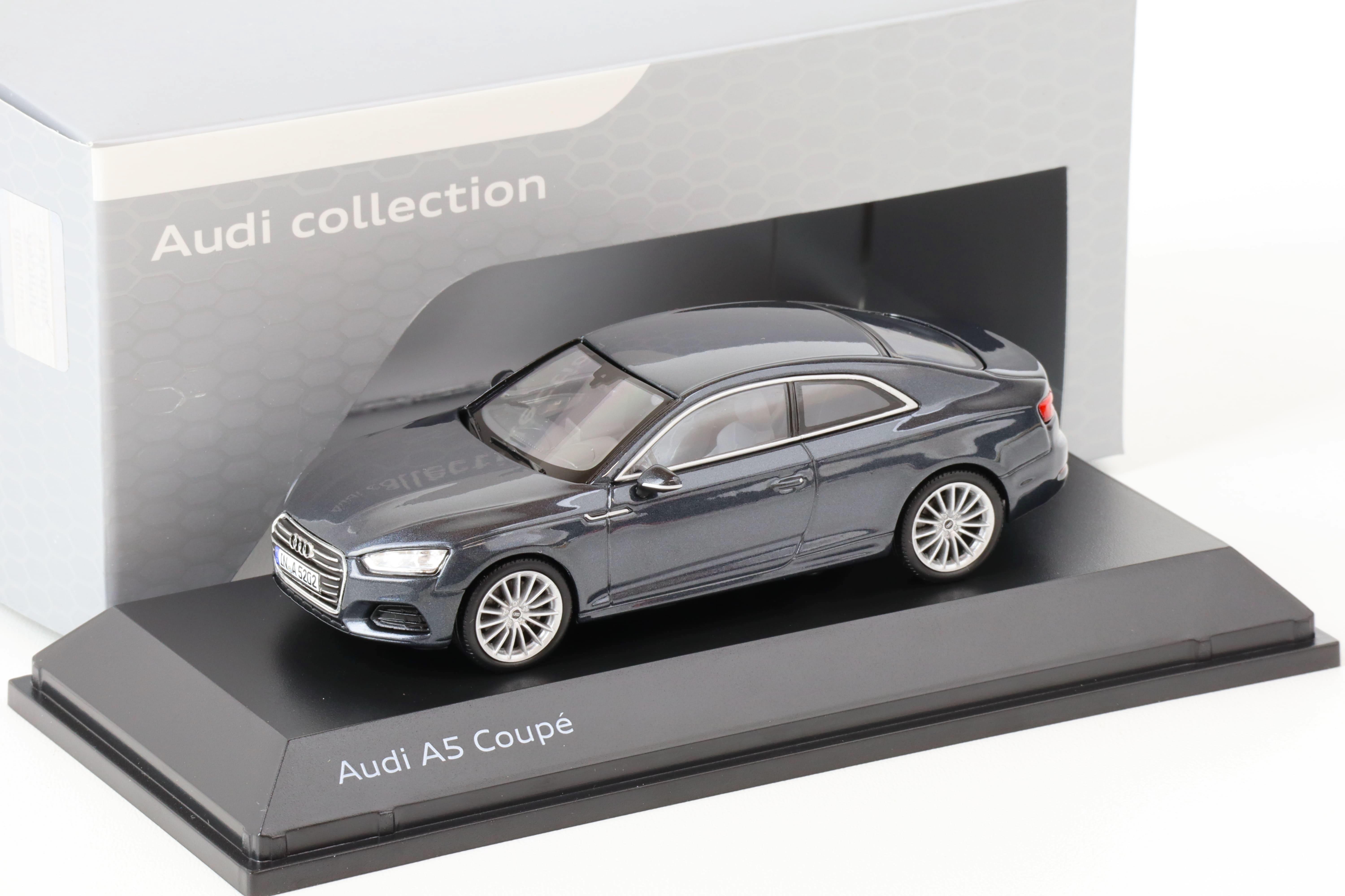 1:43 Spark Audi A5 Coupe Manhattan grey metallic 2017 DEALER VERSION