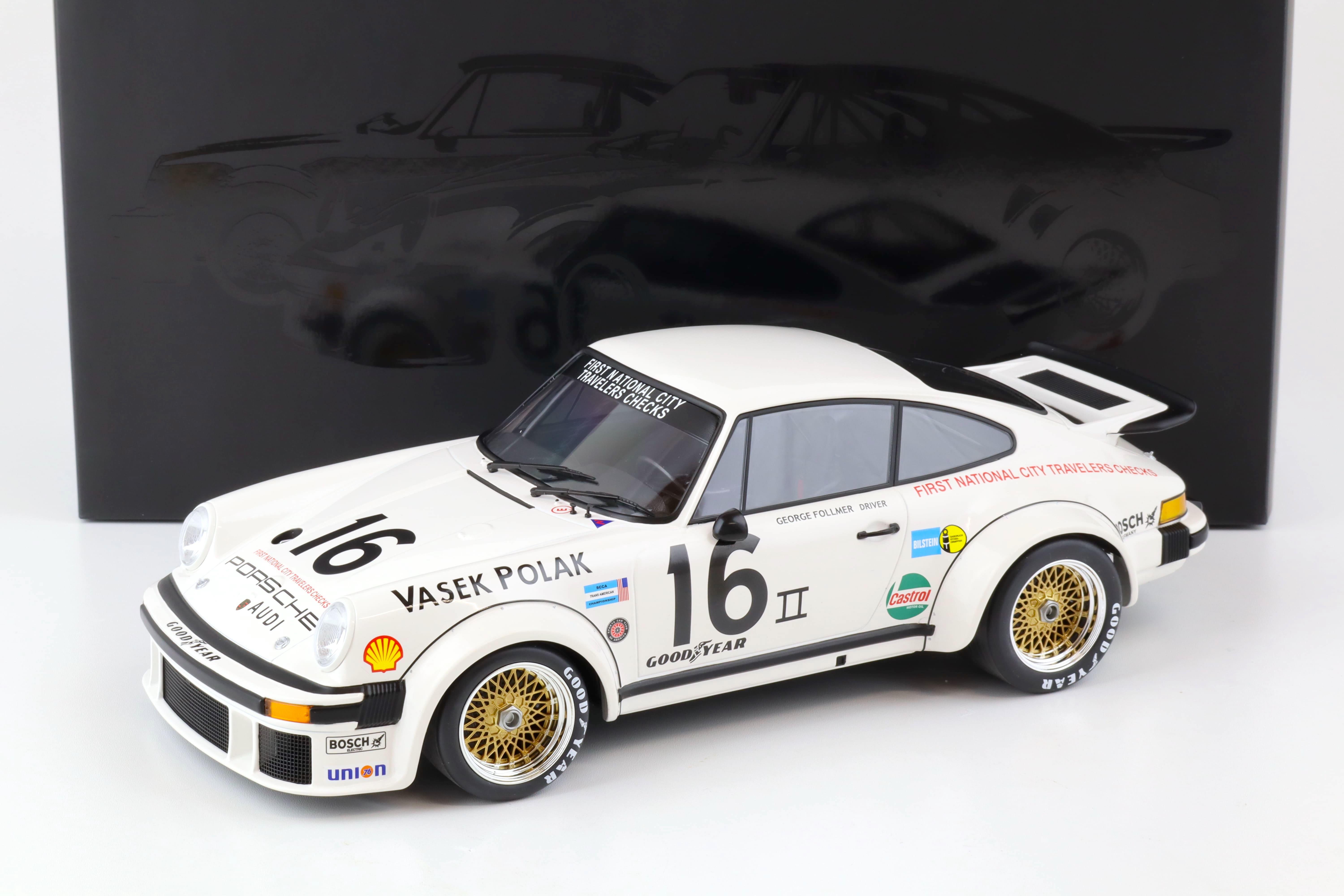 1:12 Minichamps Porsche 934 George Follmer #16 Polak Racing Trans-Am Champion