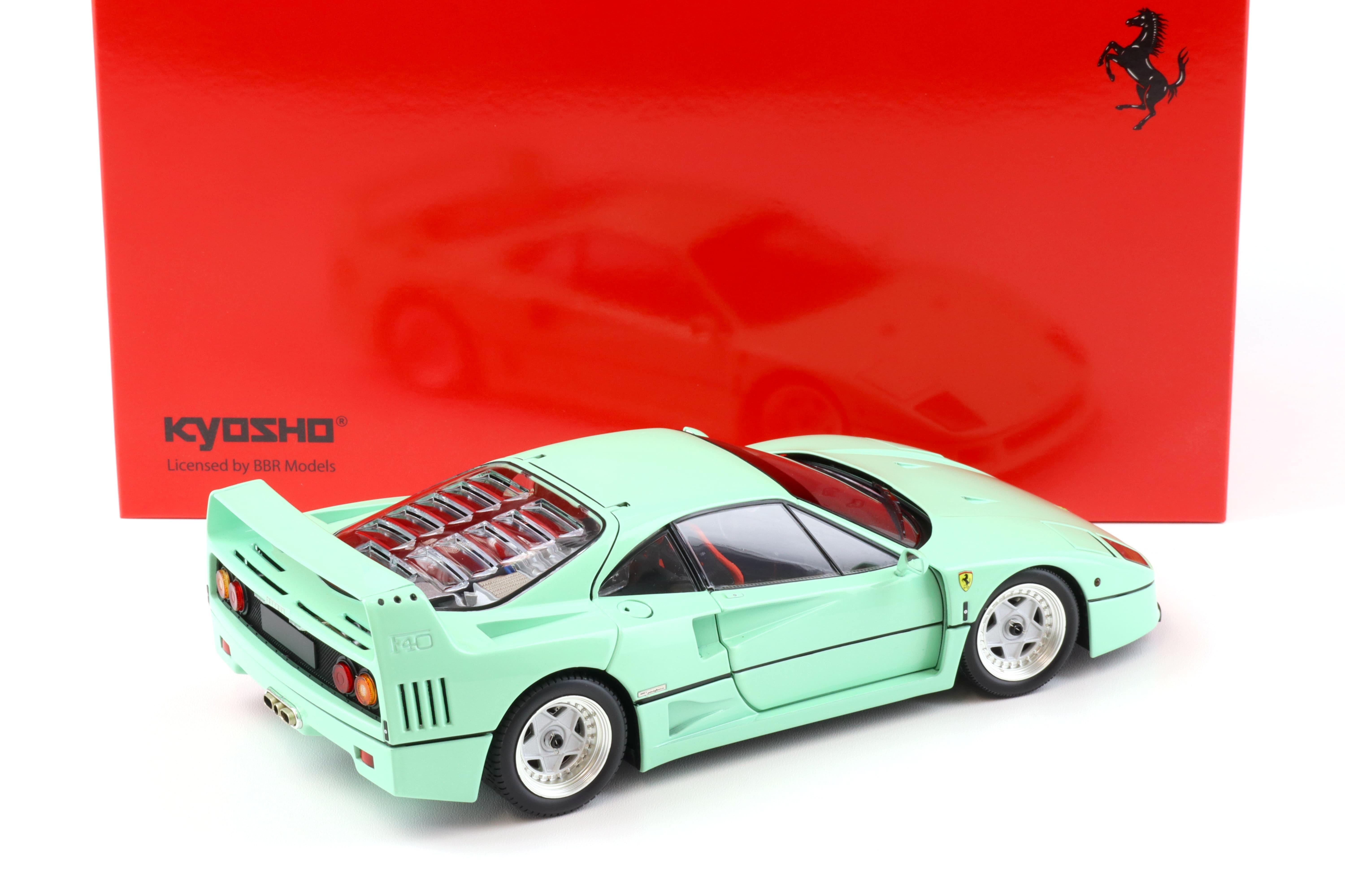 1:18 Kyosho 1987 Ferrari F40 Coupe mint green 08416MG Die-Cast