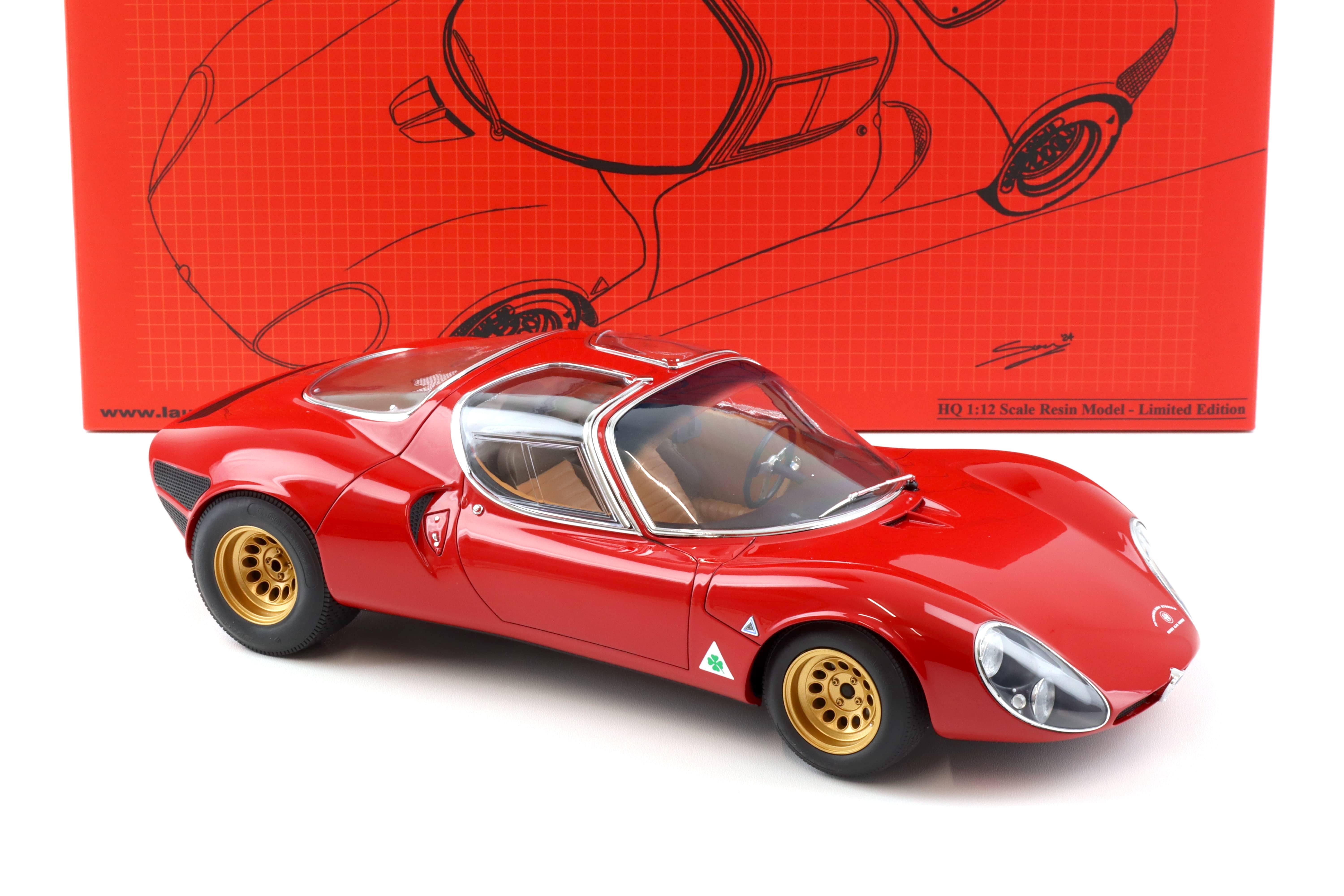 1:12 Laudoracing-Model Alfa Romeo 33 Coupe Stradale Prototype 1967 Museums Version red