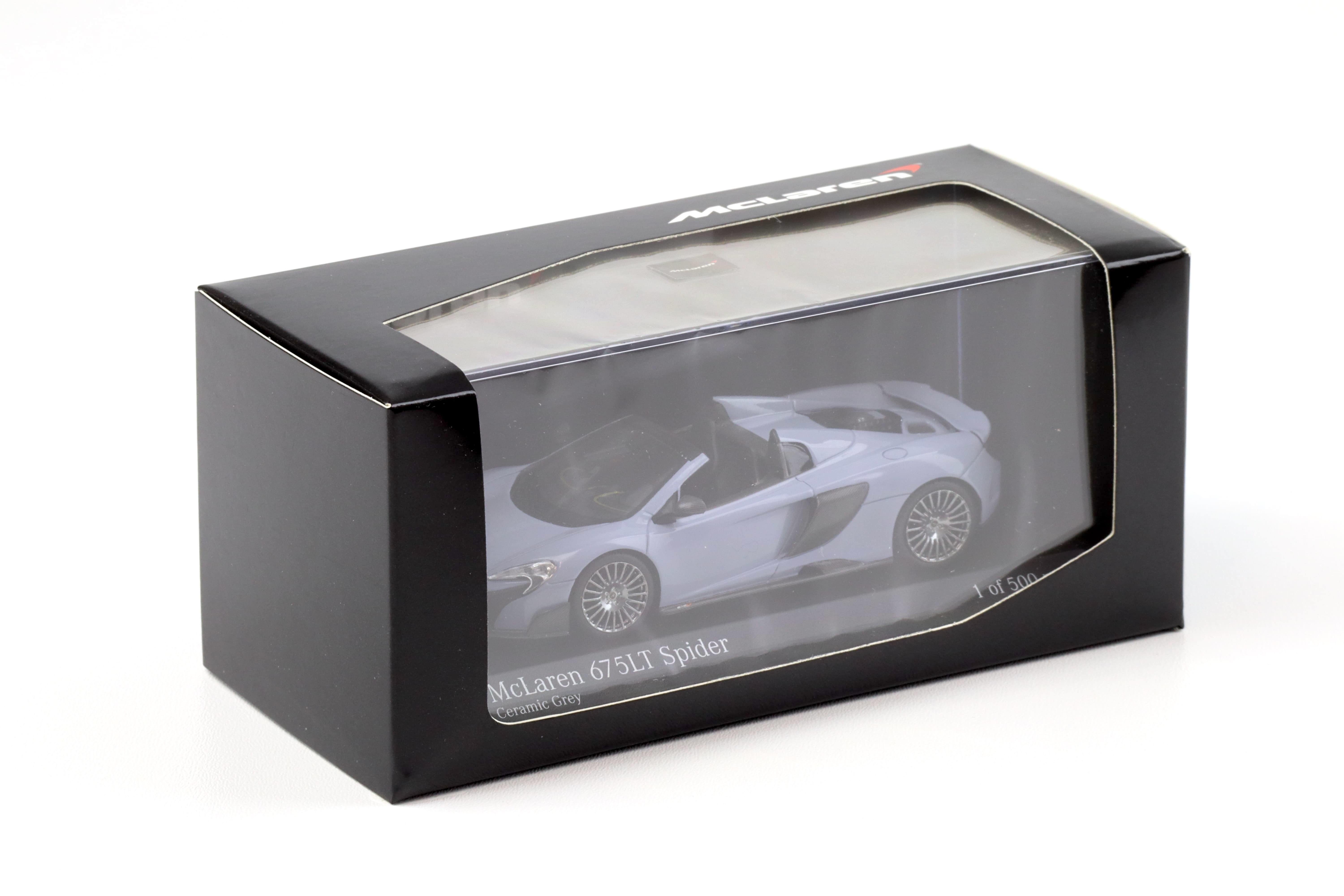 1:43 Minichamps McLaren 675LT Spider 2016 Ceramic grey DEALER VERSION