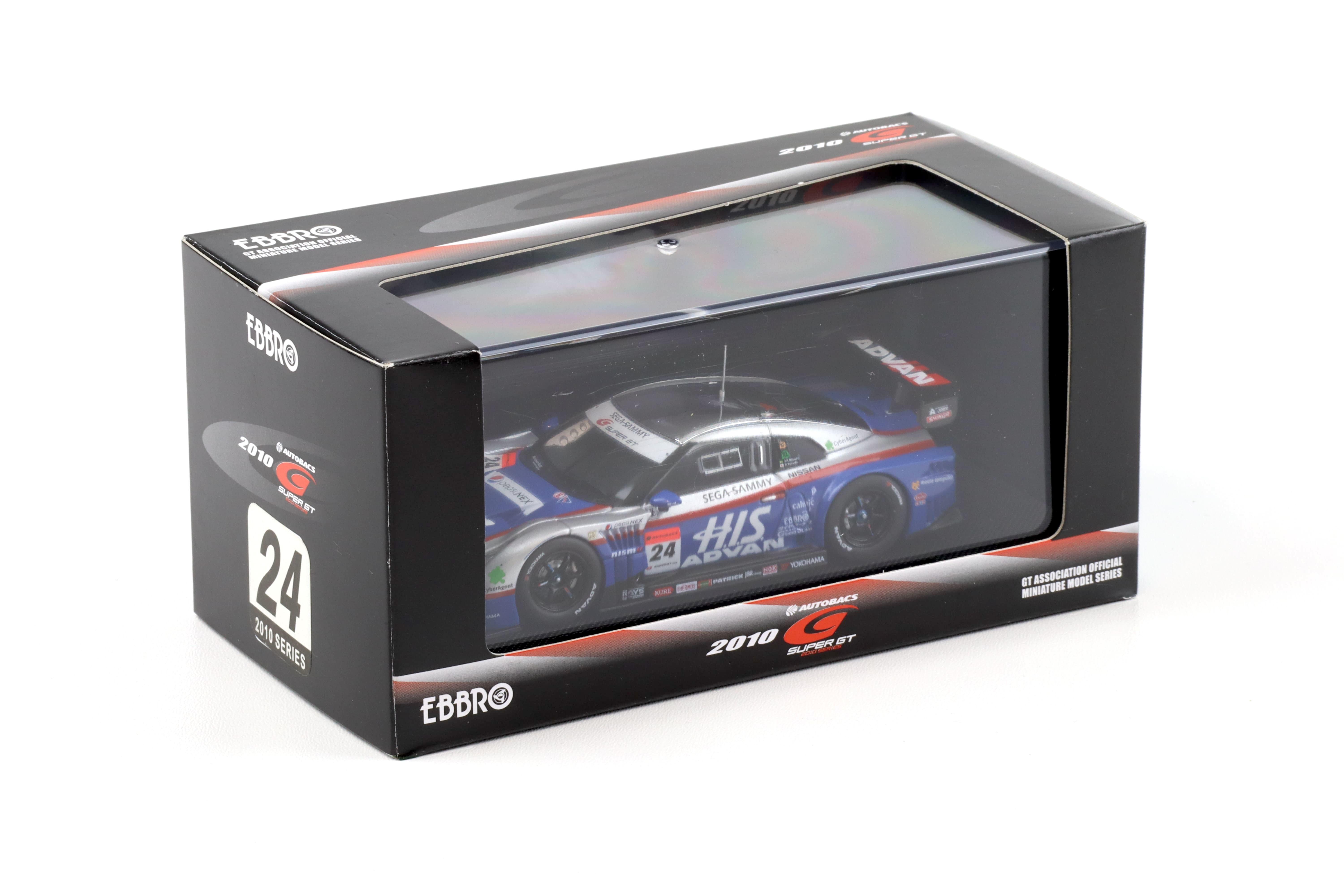 1:43 Ebbro Nissan GT-R Super GT500 HIS ADVAN KONDO 2010 Rd.3 Fuji #24