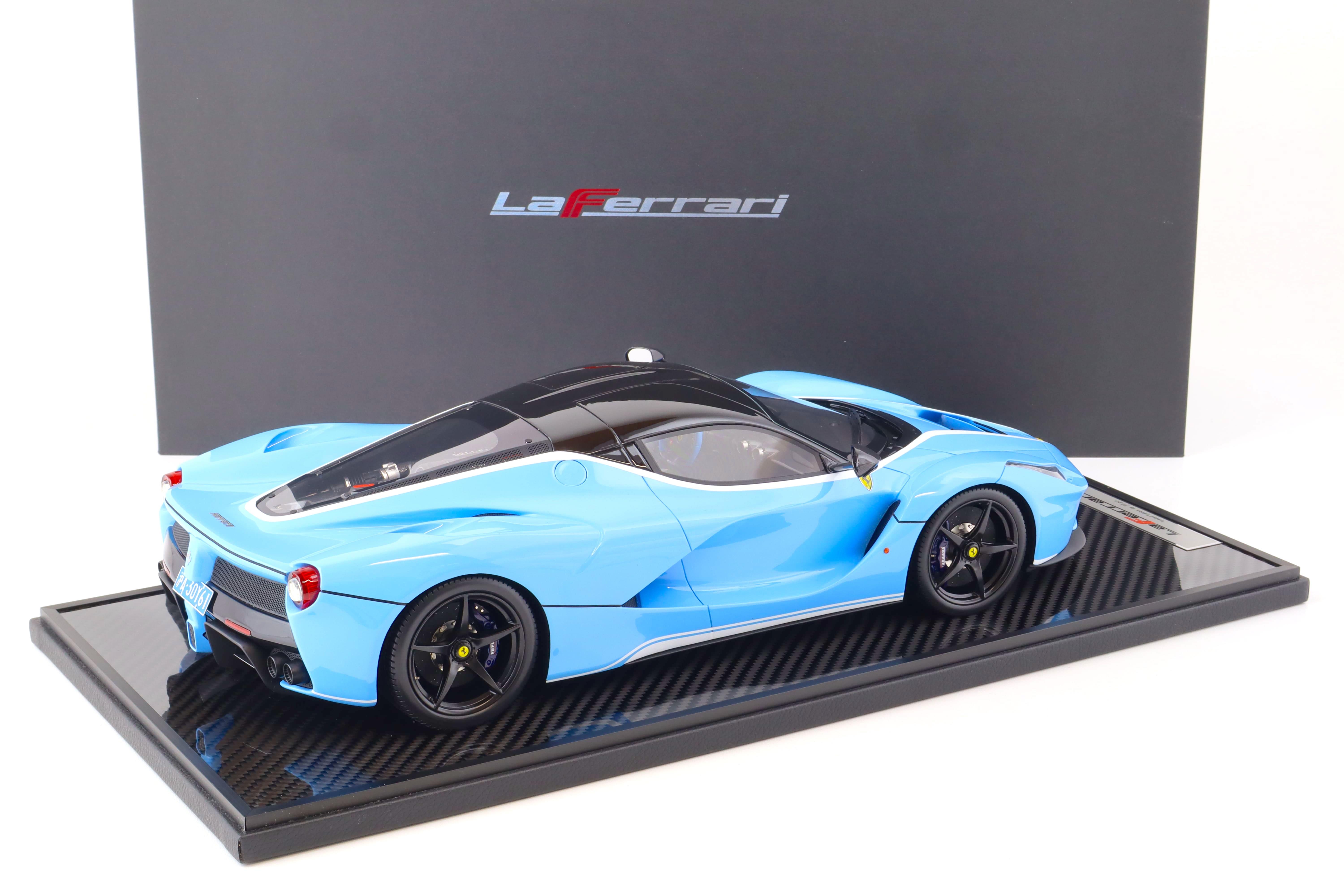 1:12 BBR Ferrari LaFerrari Tailor Made baby blue/ Gloss black roof - Limited 40 pcs.