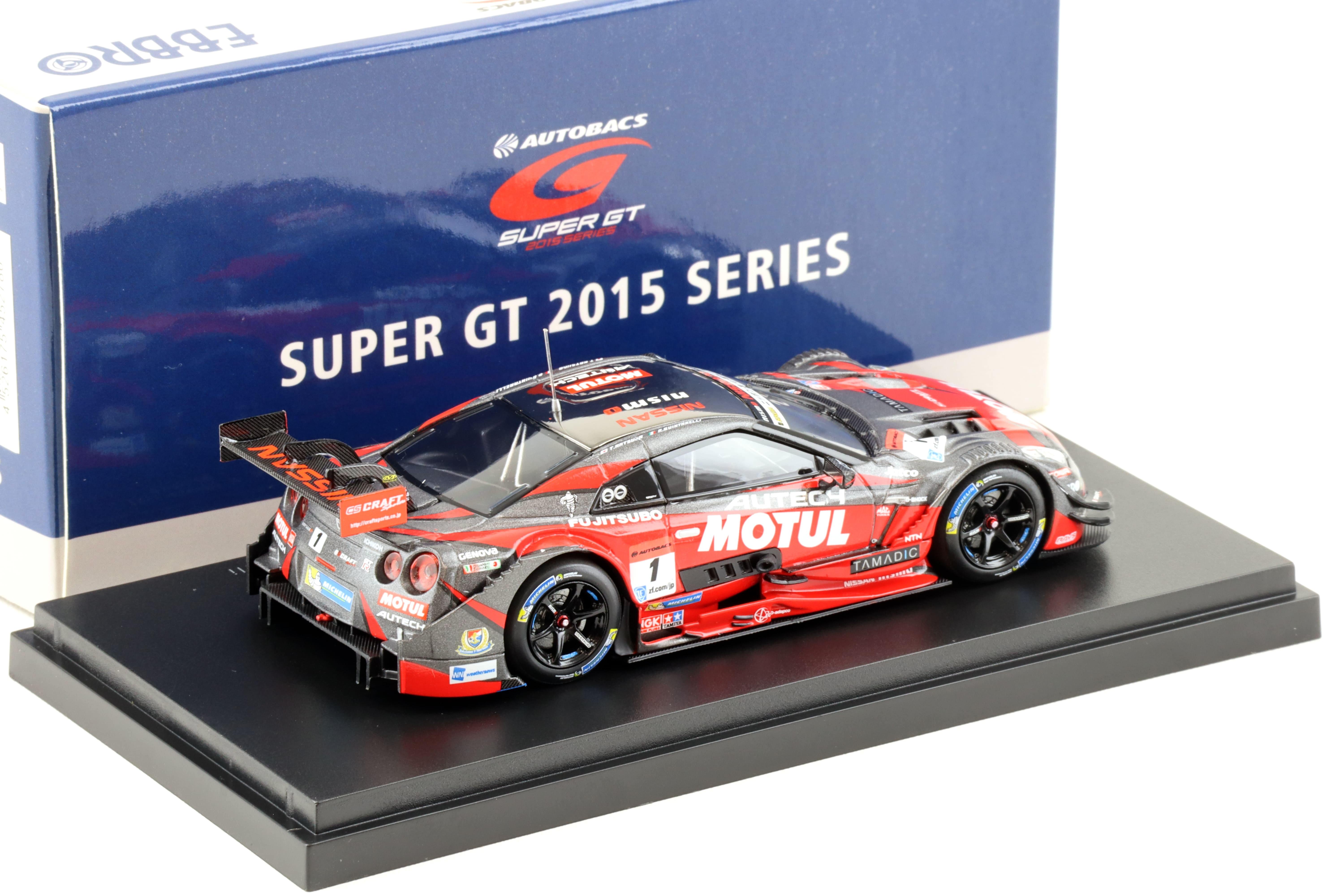 1:43 Ebbro Nissan GT-R Super GT500 Rd.1 Okayama 2015 MOTUL AUTECH #1