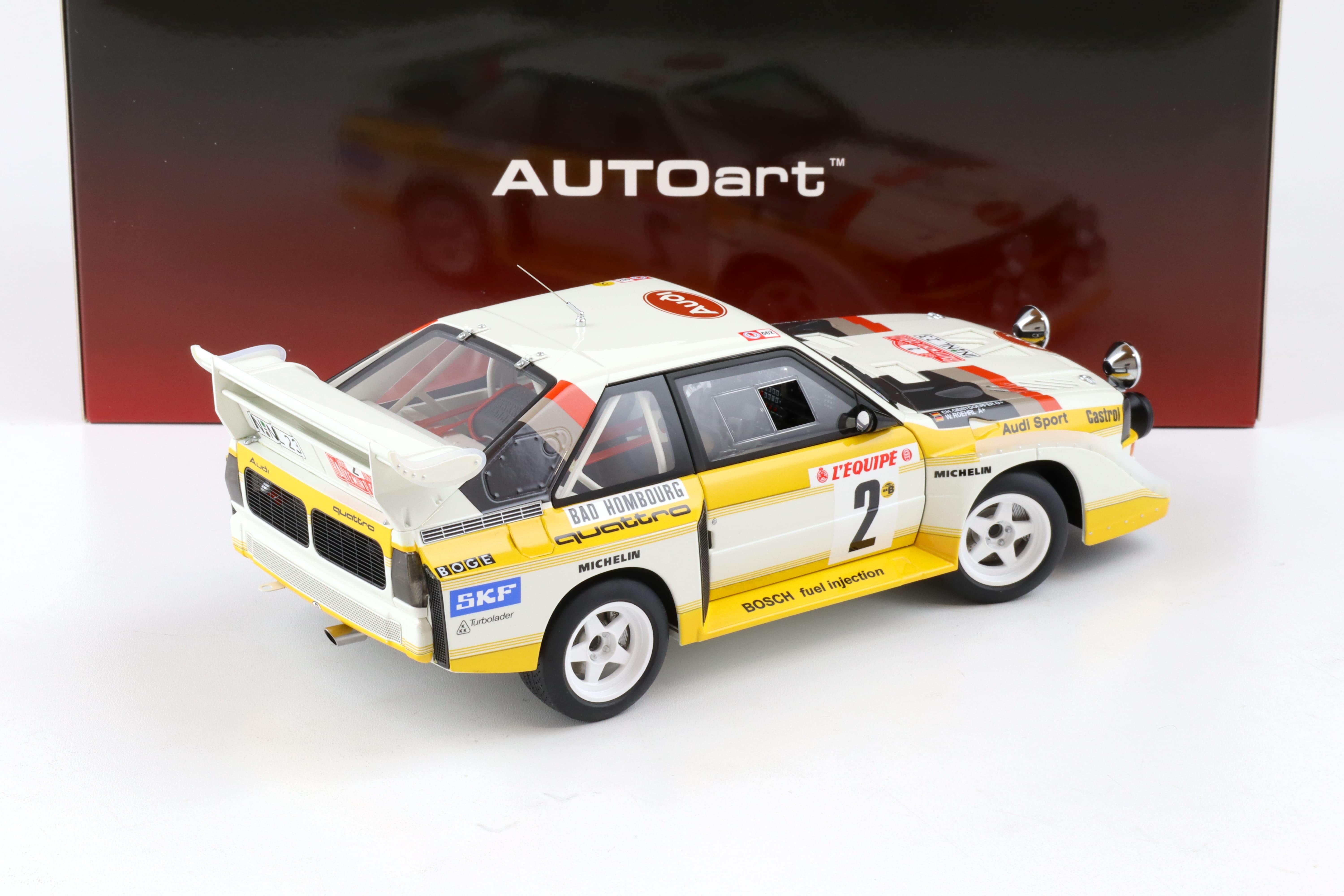 1:18 AUTOart Audi Sport Quattro S1 Rally Monte Carlo 1986 Röhrl/ Geistdörfer #2 