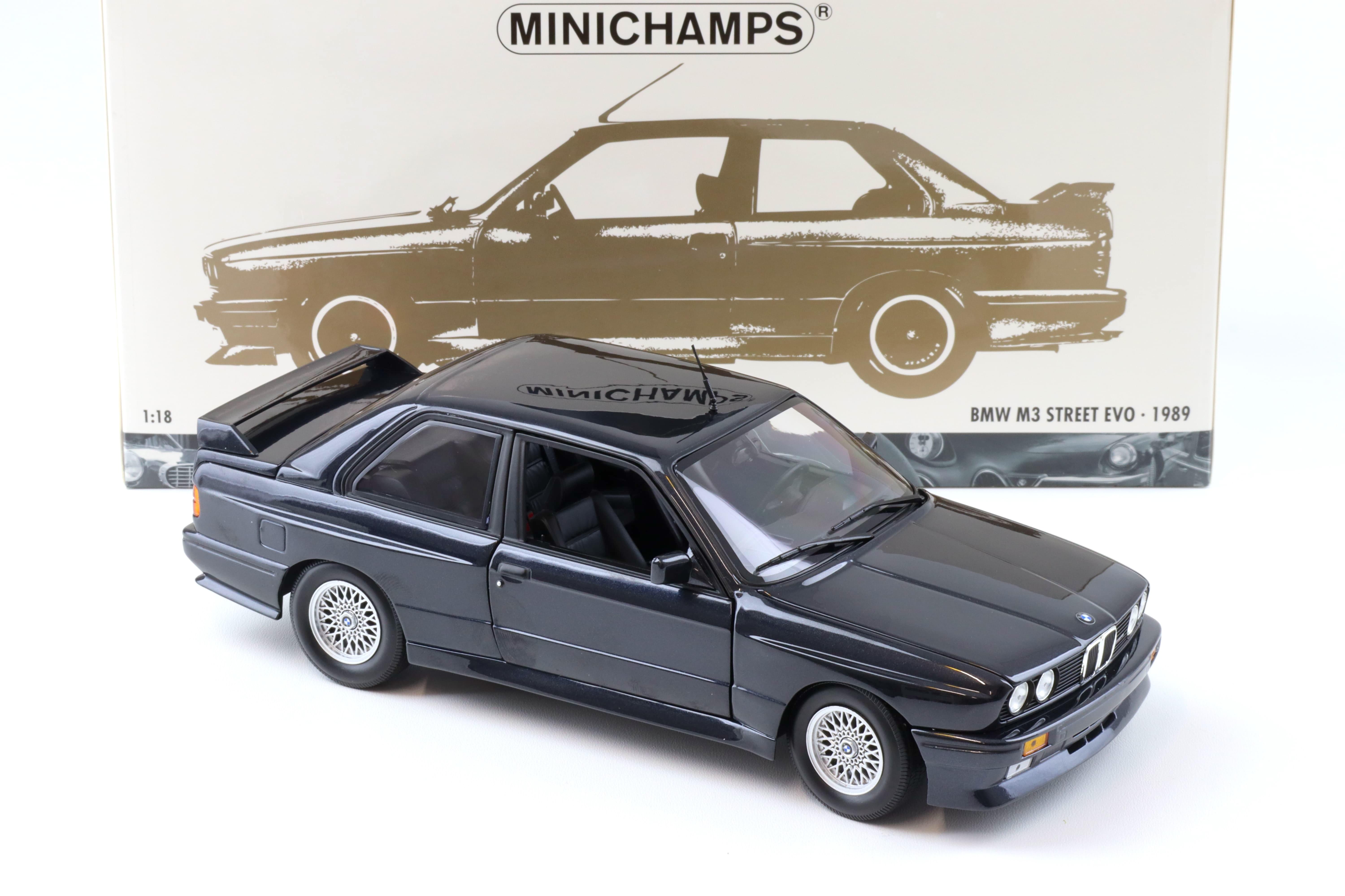 1:18 Minichamps BMW M3 E30 Street Evo Coupe 1989 blue metallic