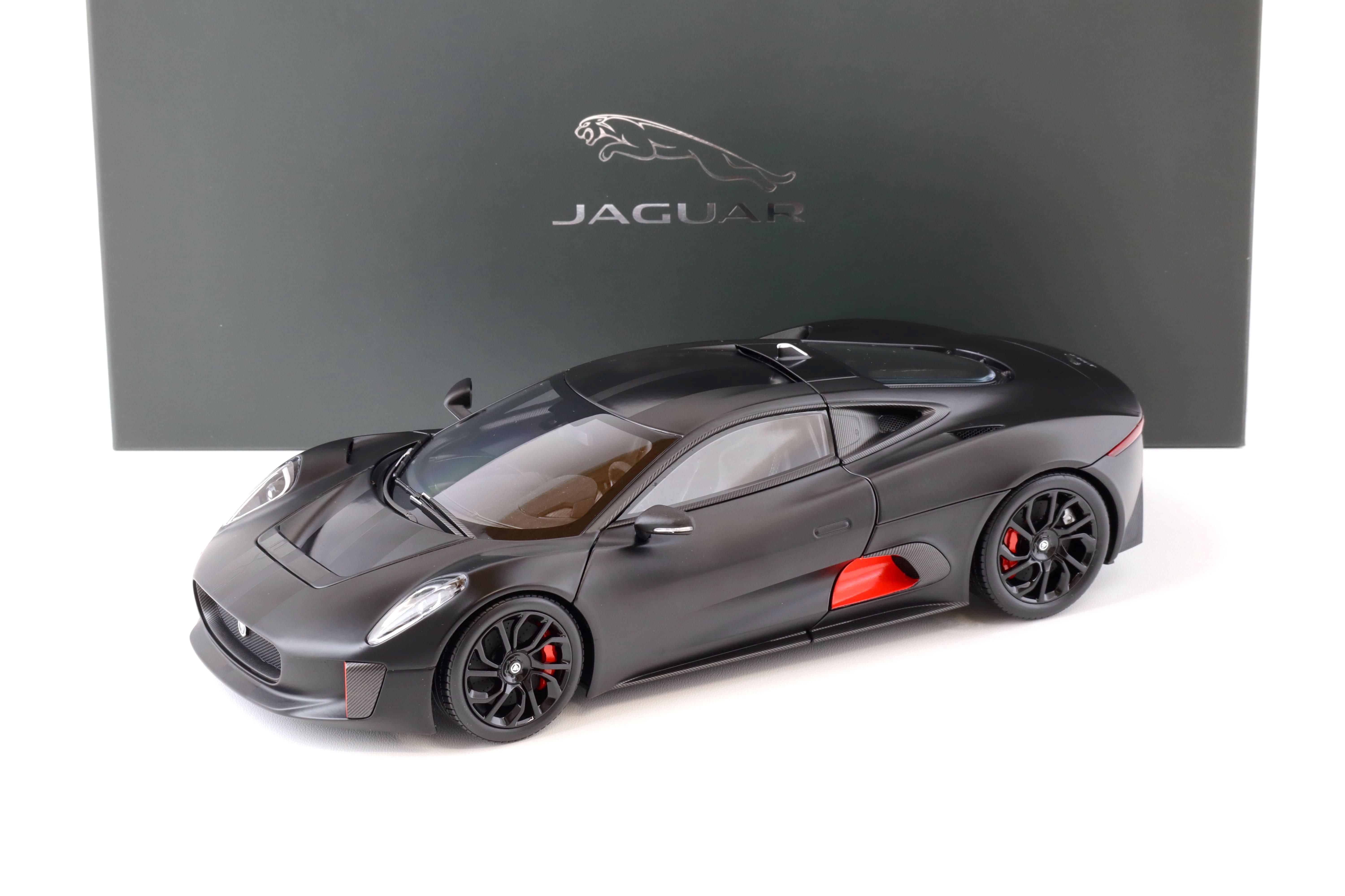 1:18 Almost Real Jaguar C-X75 satin black matt with gloss black stripes 810605