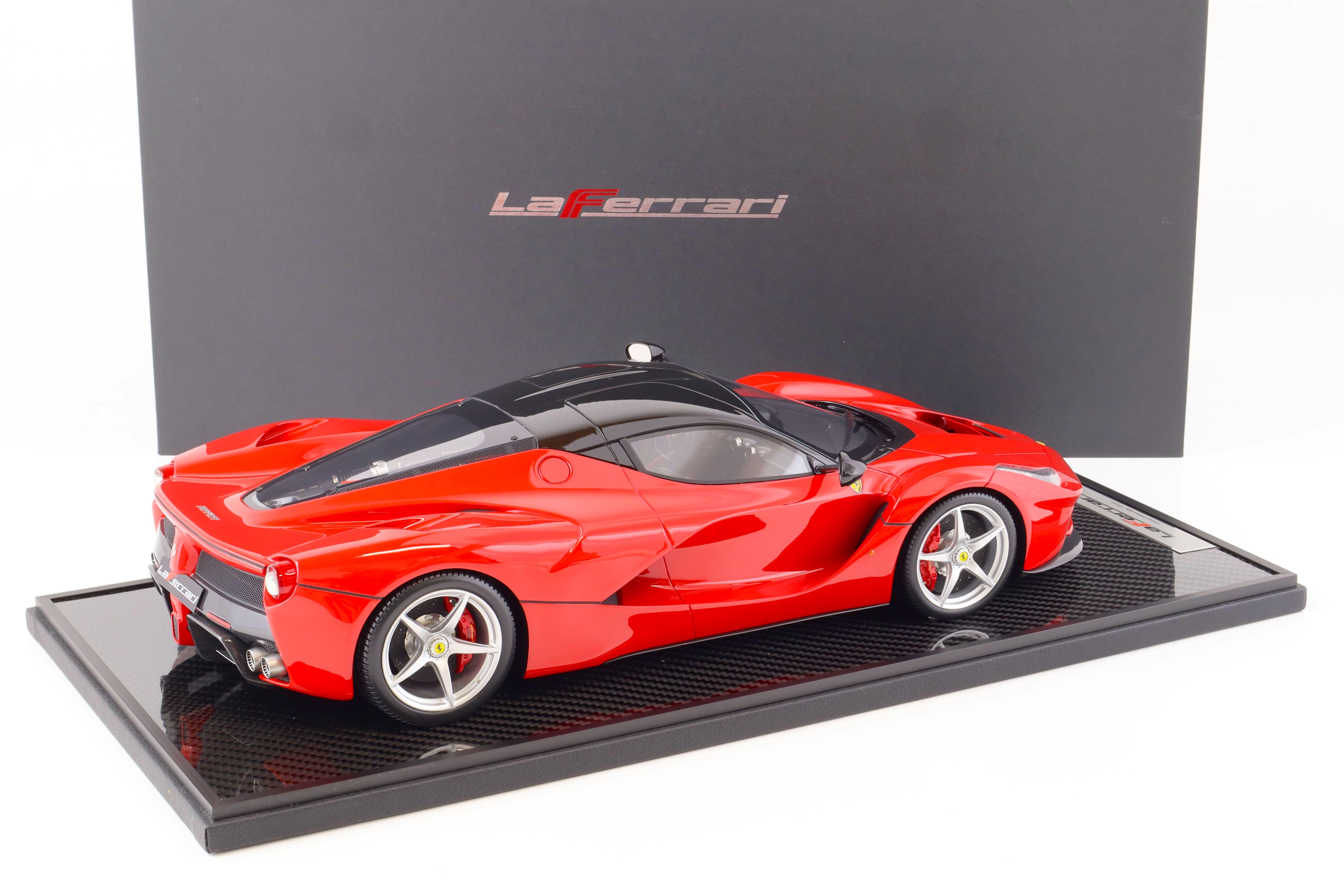1:12 BBR Ferrari LaFerrari Rosso corsa 322 red/ Gloss black roof - Limited 100 pcs.