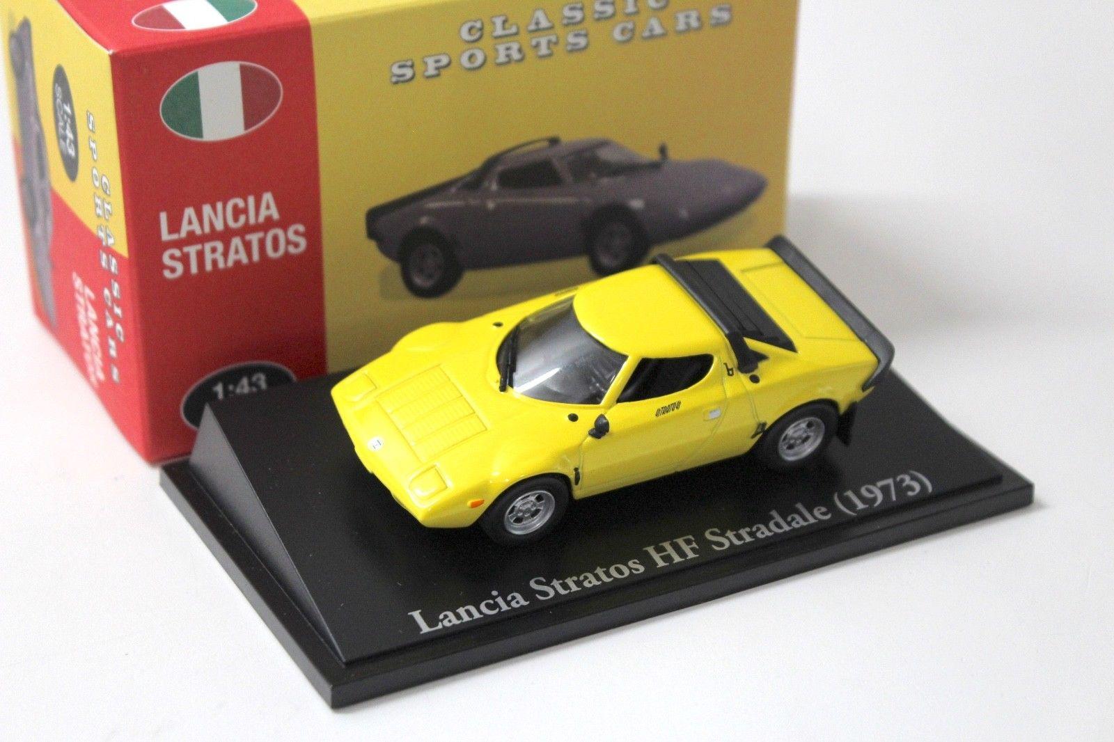 1:43 Atlas By Norev Lancia Stratos HF yellow Classic Sport Cars