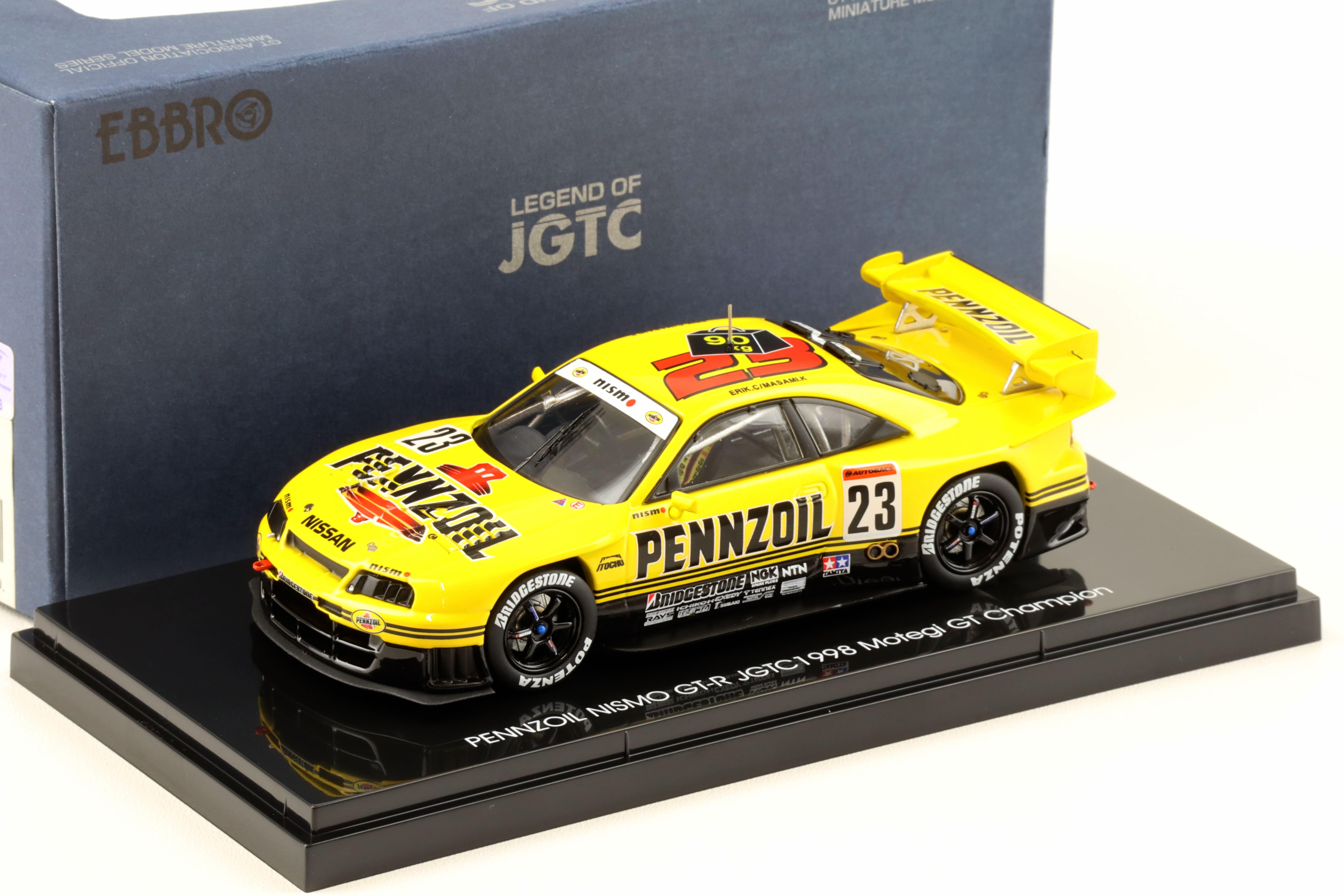 1:43 Ebbro Nissan Skyline R33 PENNZOIL NISMO GT-R JGTC 1998 HDF #23 yellow