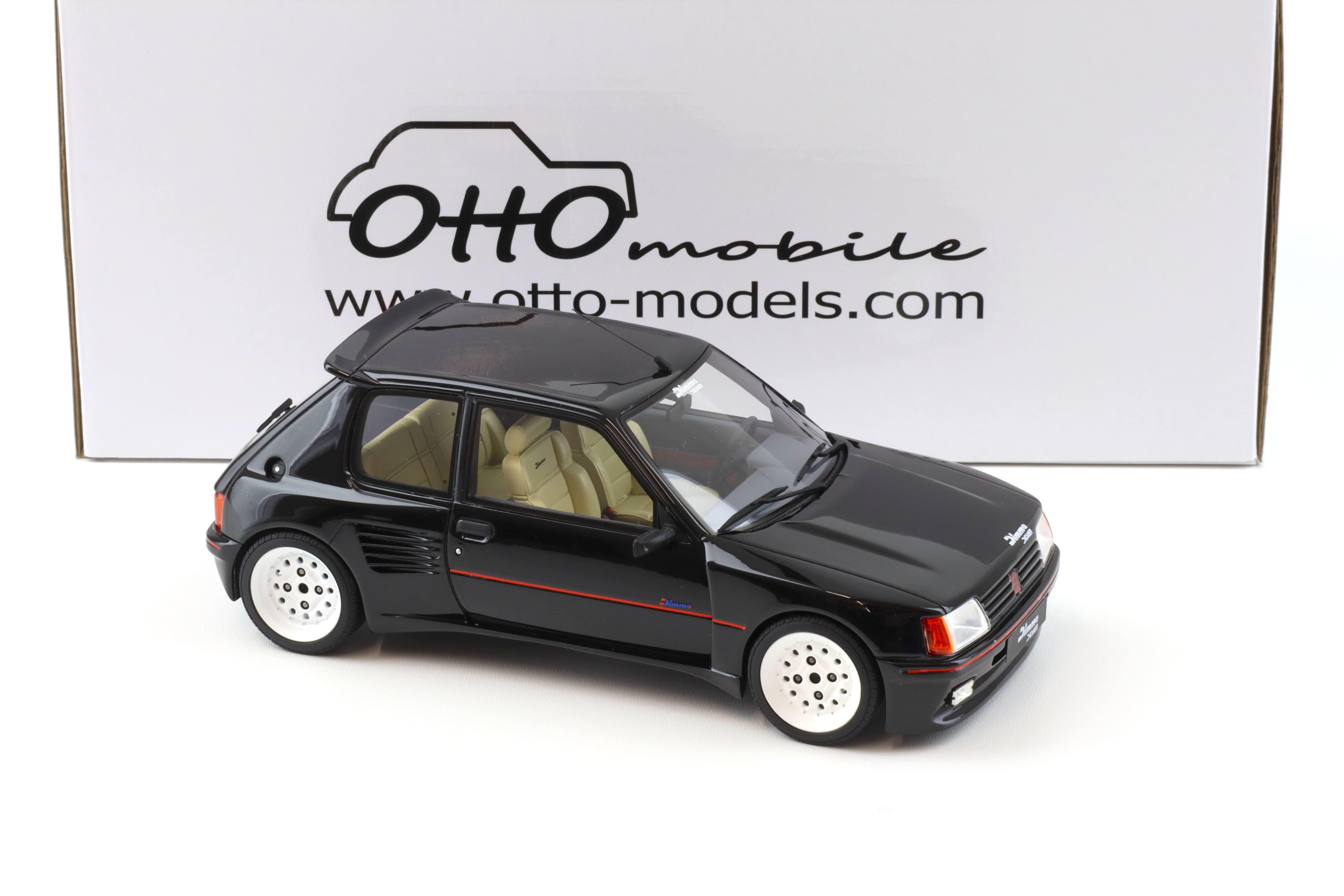 1:18 OTTO mobile OT901 Peugeot 205 Dimma black/ white wheels 1989 