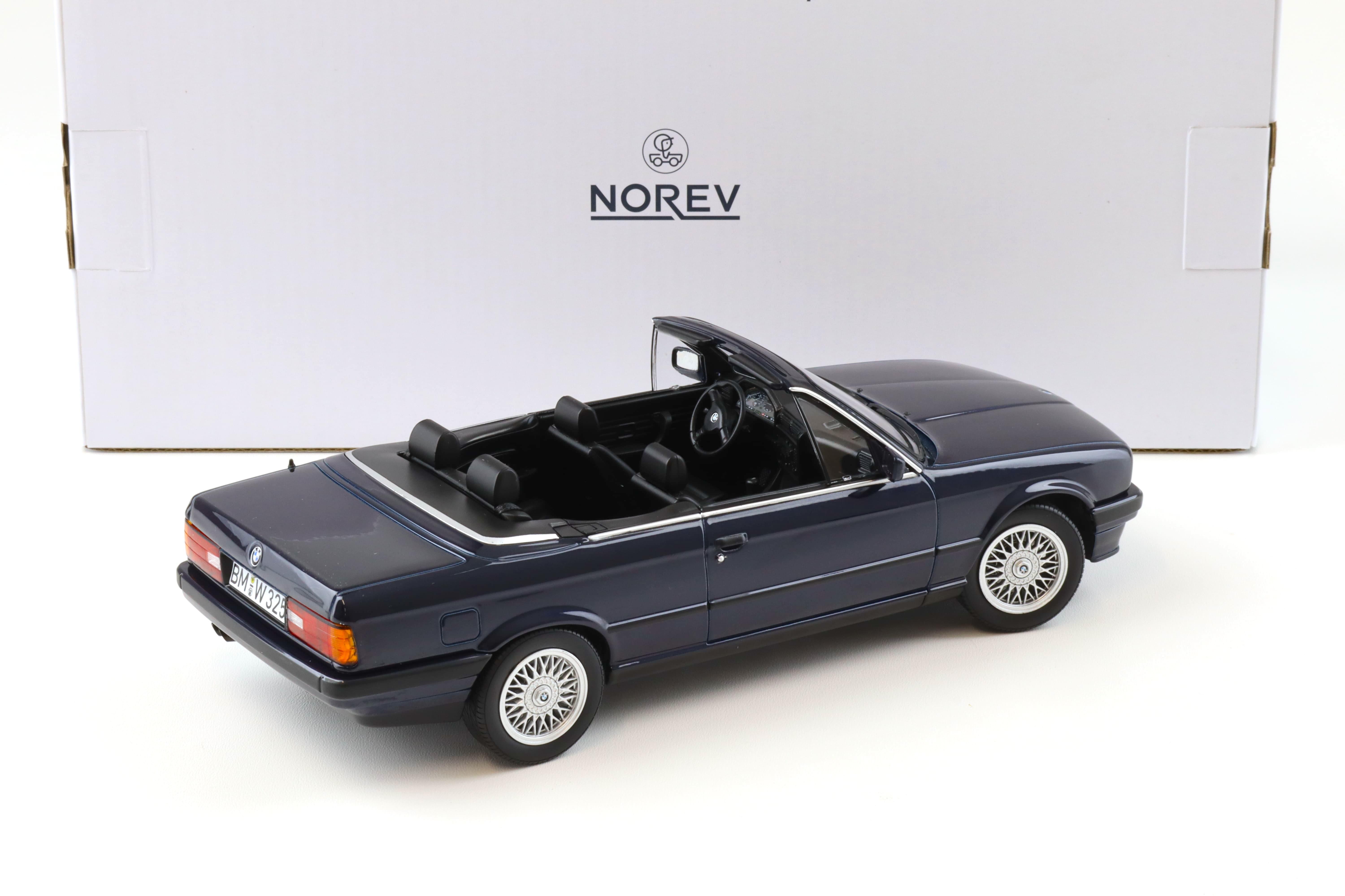 1:18 Norev BMW 325i Cabriolet E30 dark blue metallic 1991 - Limited 500 pcs.