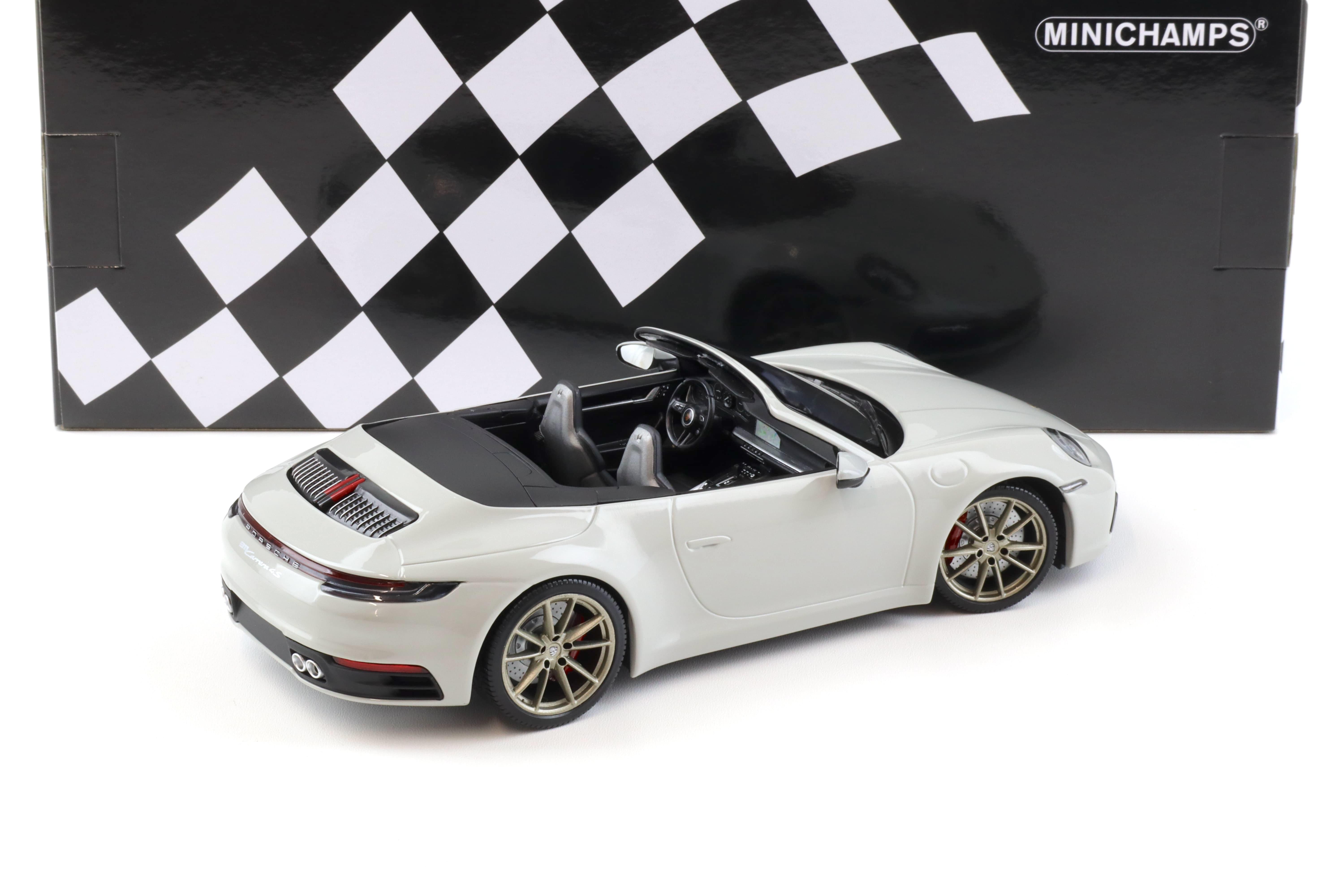 1:18 Minichamps Porsche 911 (992) Carrera 4S Cabriolet 2019 Kreide grey