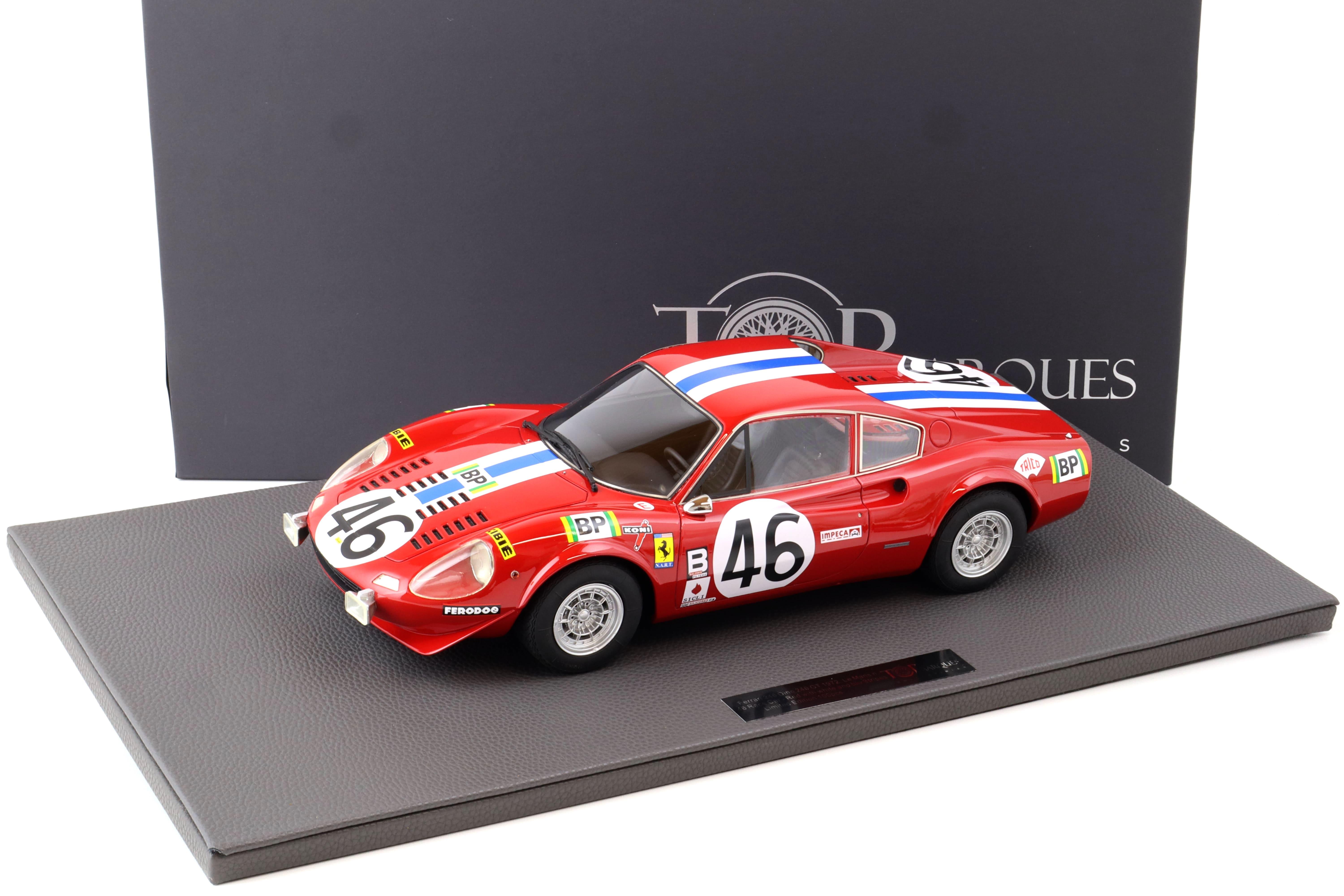 1:12 TOP Marques Ferrari 246 Dino GT 1972 Le Mans #46 Race Car red / white TM12-02K