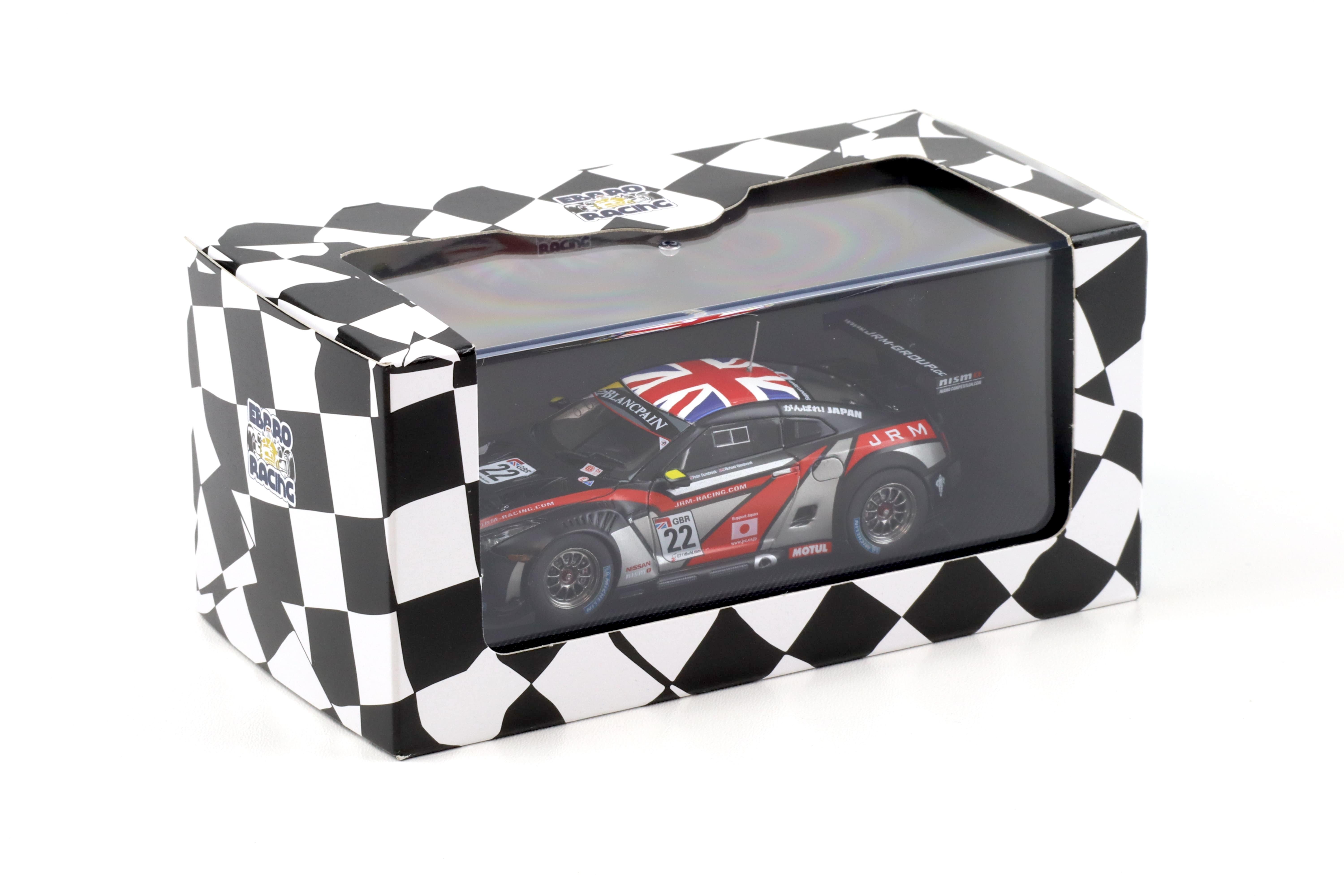 1:43 Ebbro Nissan GT-R GT1 2011 JRM Racing #22 Dumbreck/ Westbrook