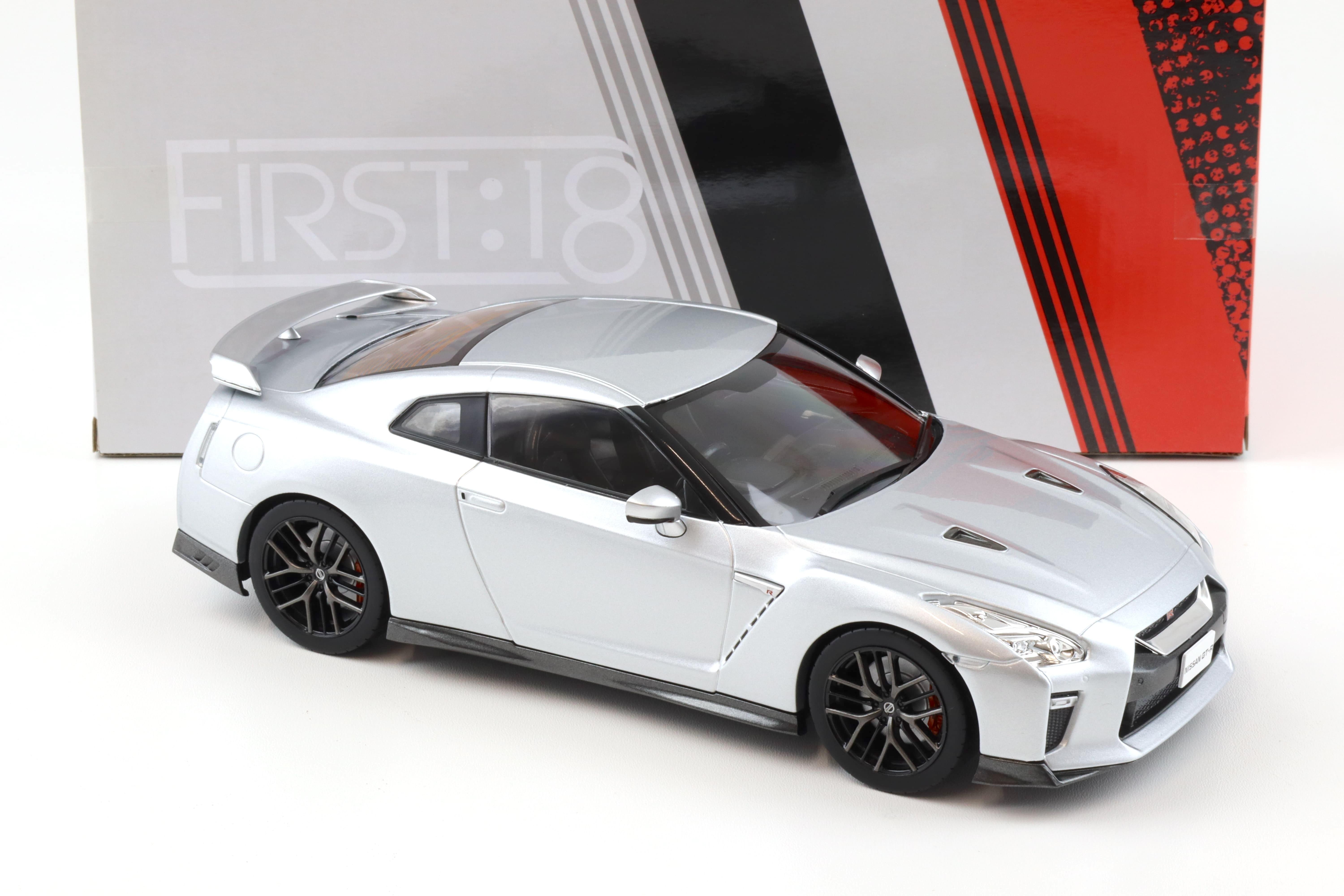 1:18 First18 Models Nissan GT-R R35 Coupe 2017 silver metallic 