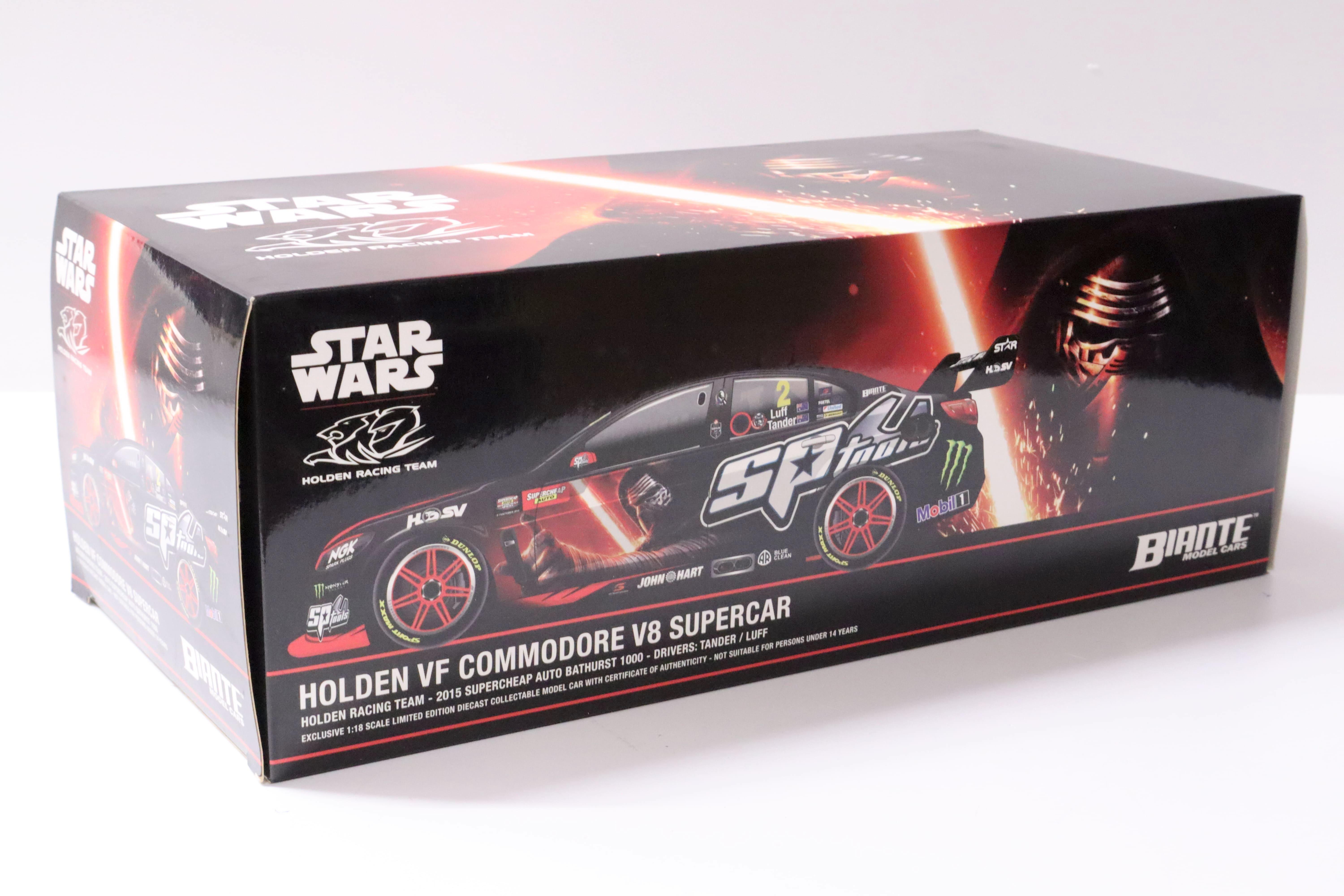 1:18 BIANTE Holden VF Commodore V8 Supercar 2015 Bathurst 1000 #2 Tander STAR WARS