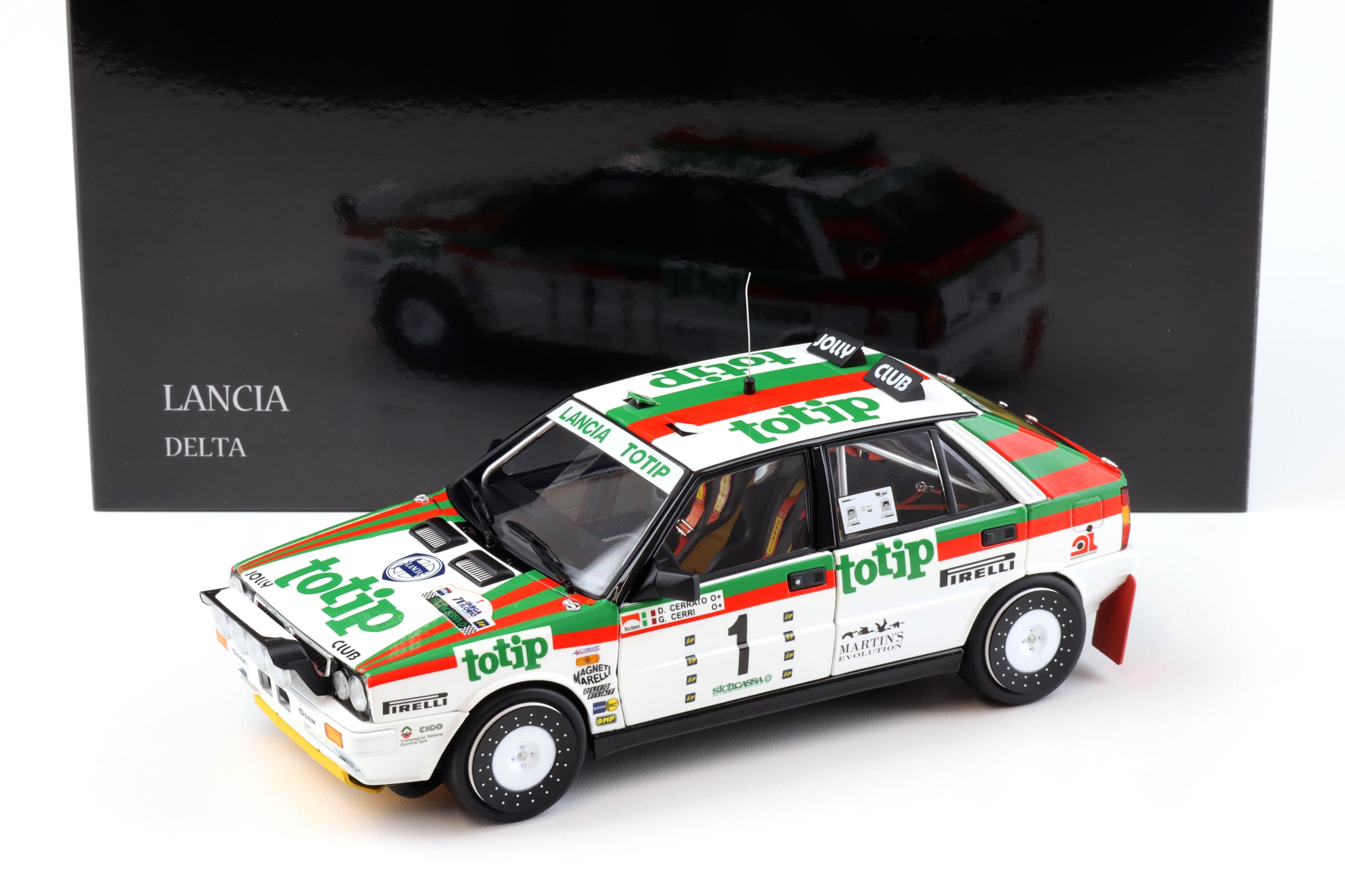 1:18 Kyosho Lancia Delta HF 4WD 1987 Targa Florio #1 TOTIP Cerrato/Cerri 08960C