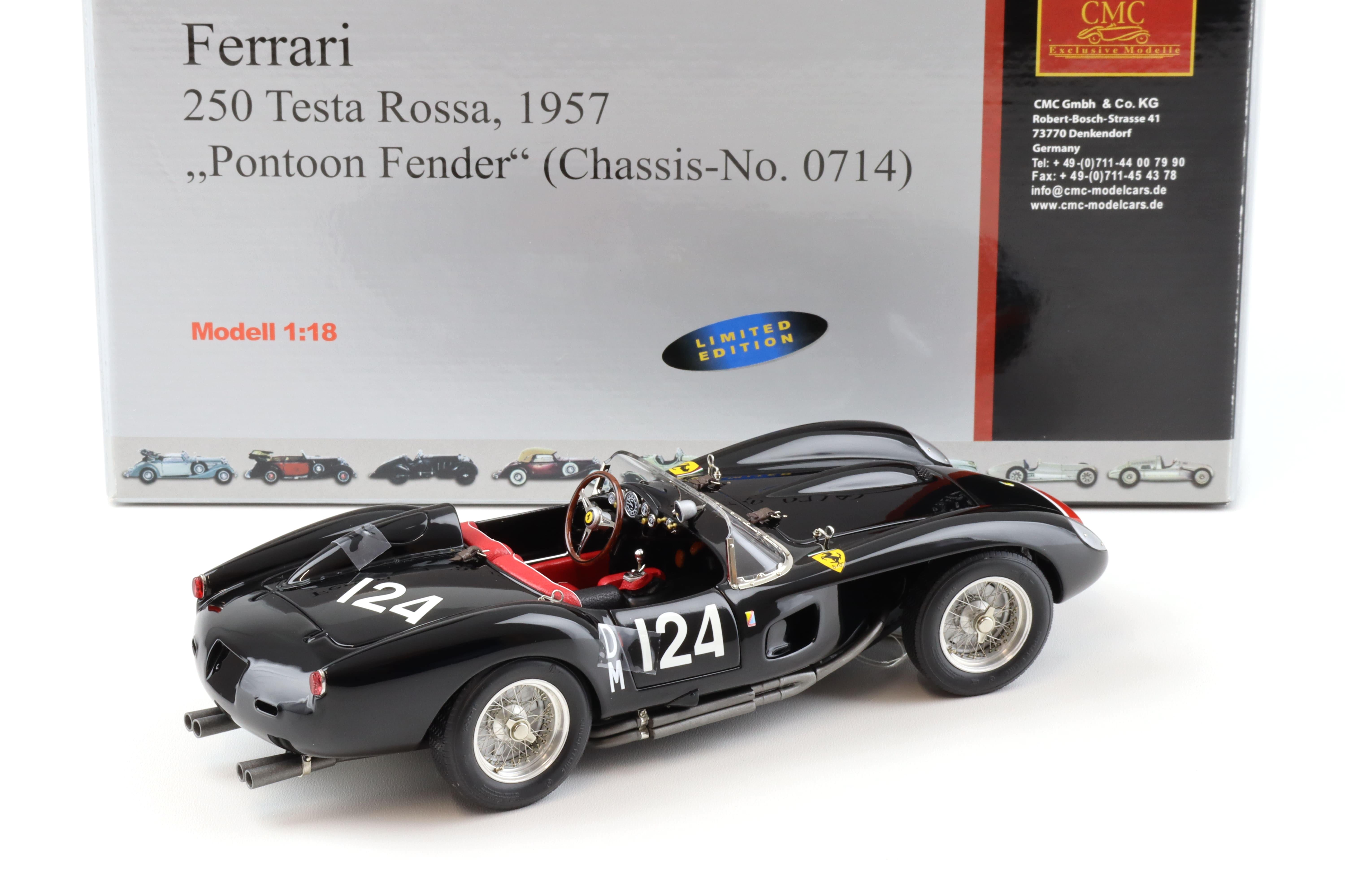 1:18 CMC Ferrari 250 Testa Rossa 1957 Pontoon Fender #124 black M-081