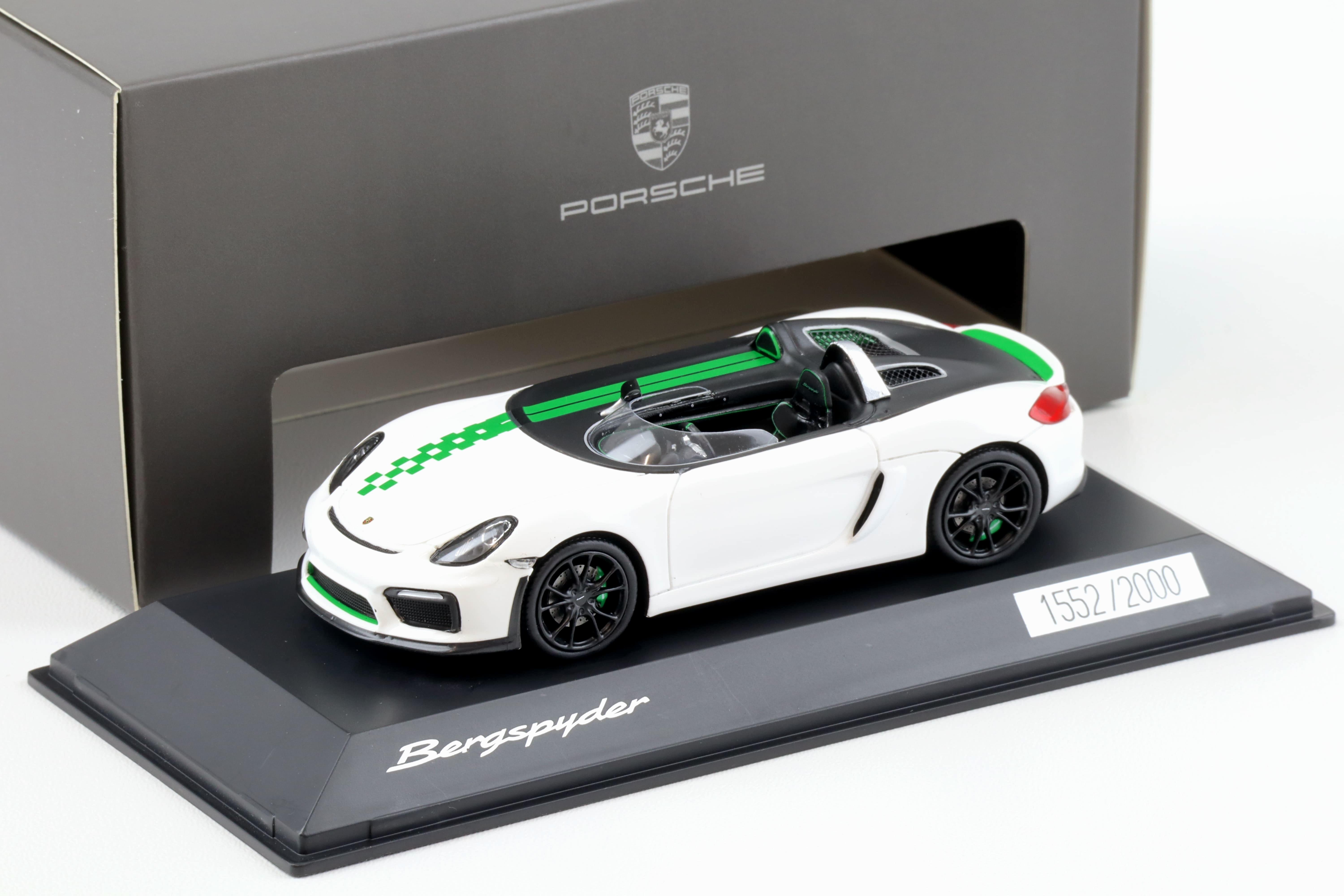 1:43 Spark Porsche Boxster Bergspyder white/ green Limited WAP DEALER