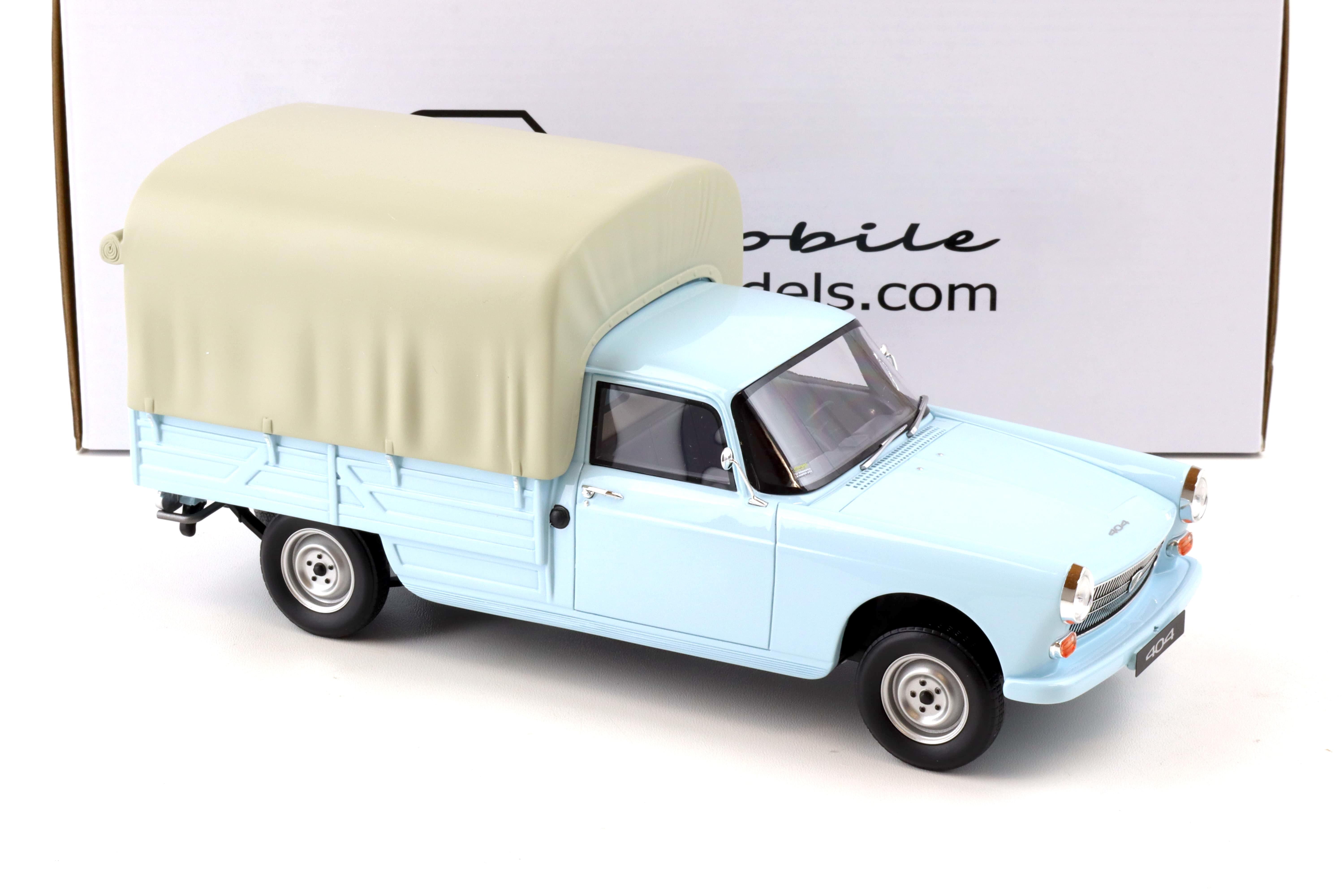 1:18 OTTO mobile OT1036 Peugeot 404 Pick-Up Bache blue 1967