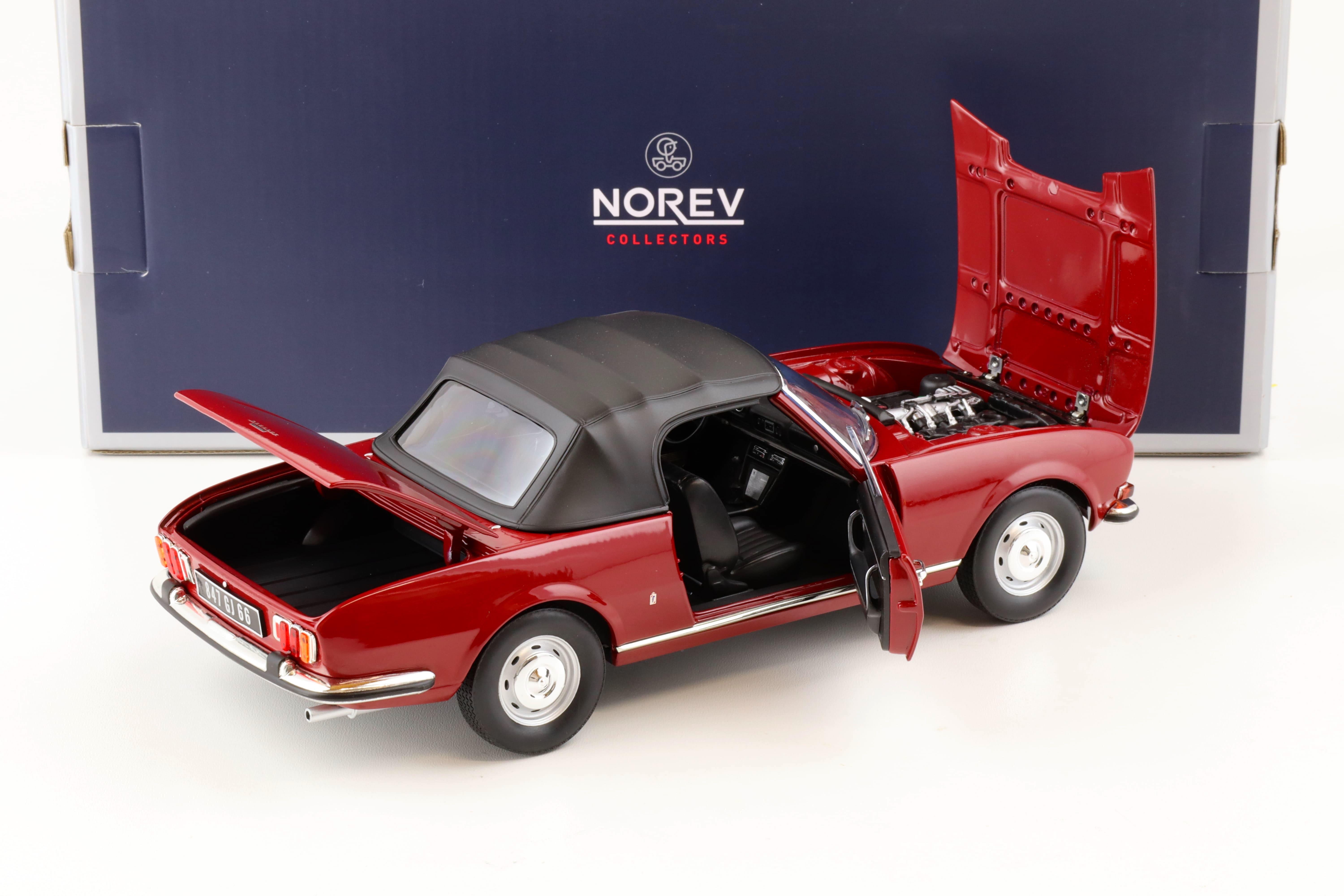 1:18 Norev Peugeot 504 Cabriolet 1969 Andalou red 184818