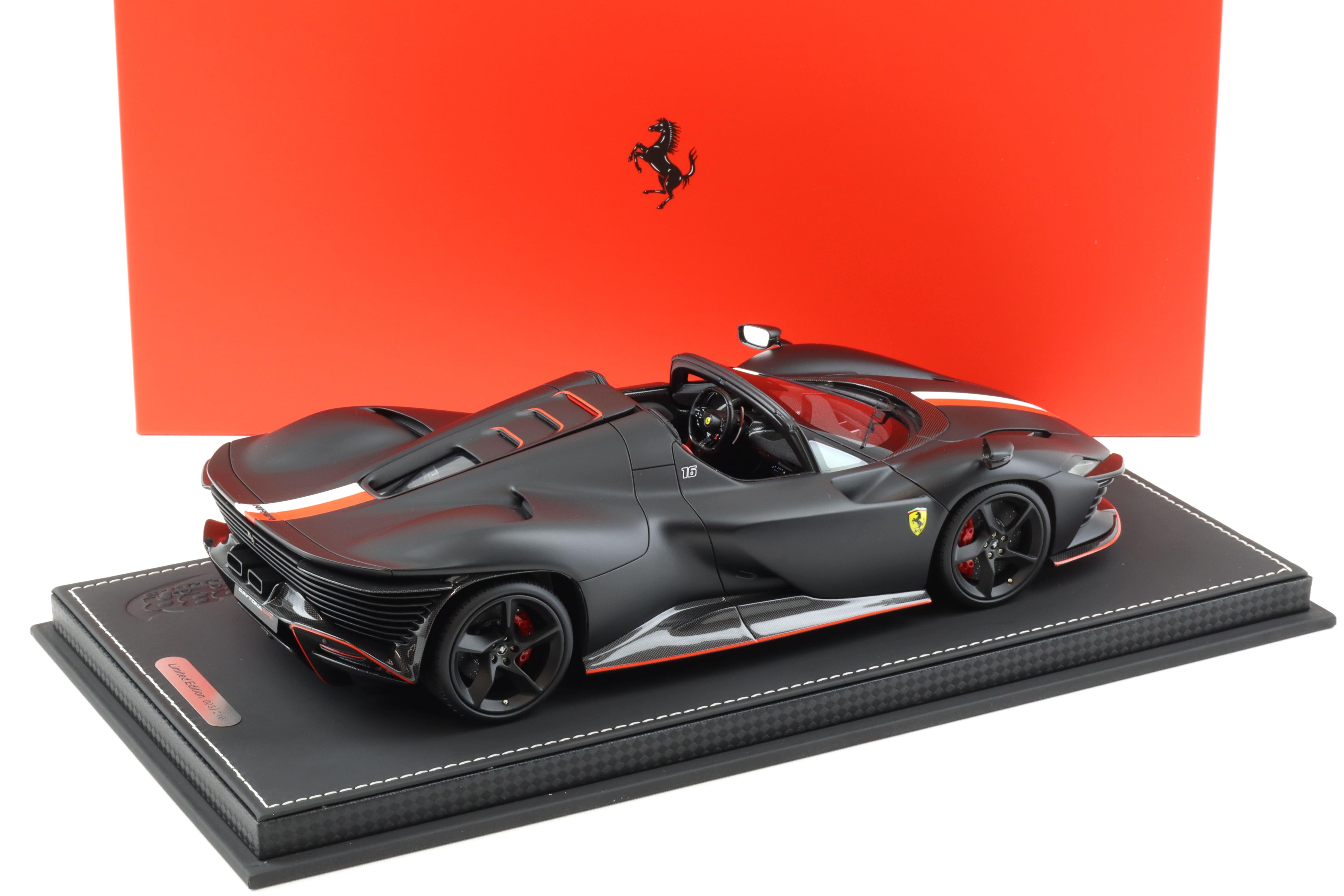 1:18 BBR Ferrari SP3 Daytona Spider Serie Icona C.Leclerc matt black - Limited 216 pcs.