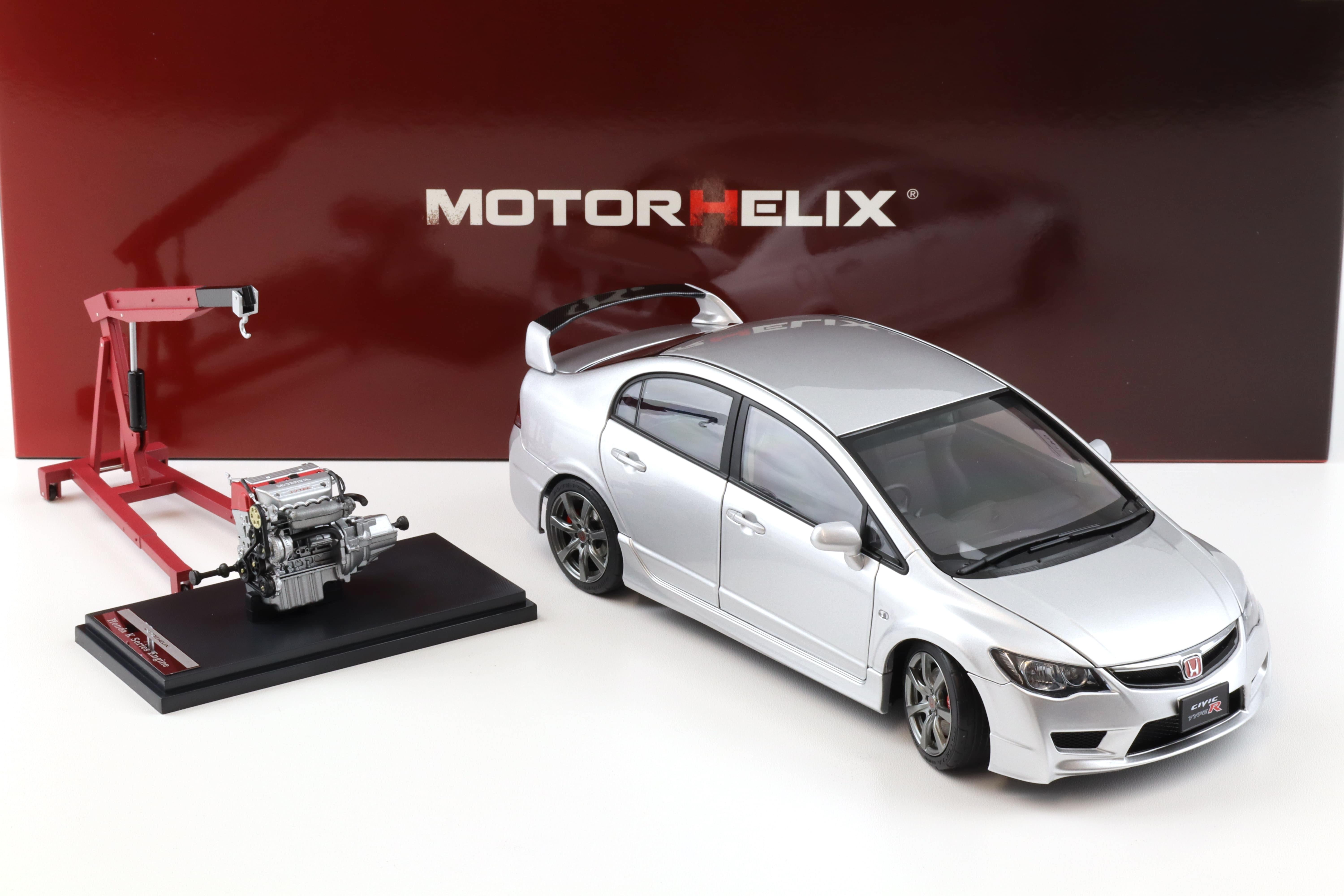 1:18 Motorhelix Honda Civic Type R (FD2) 2007 Early Version Platinum silver metallic M85410