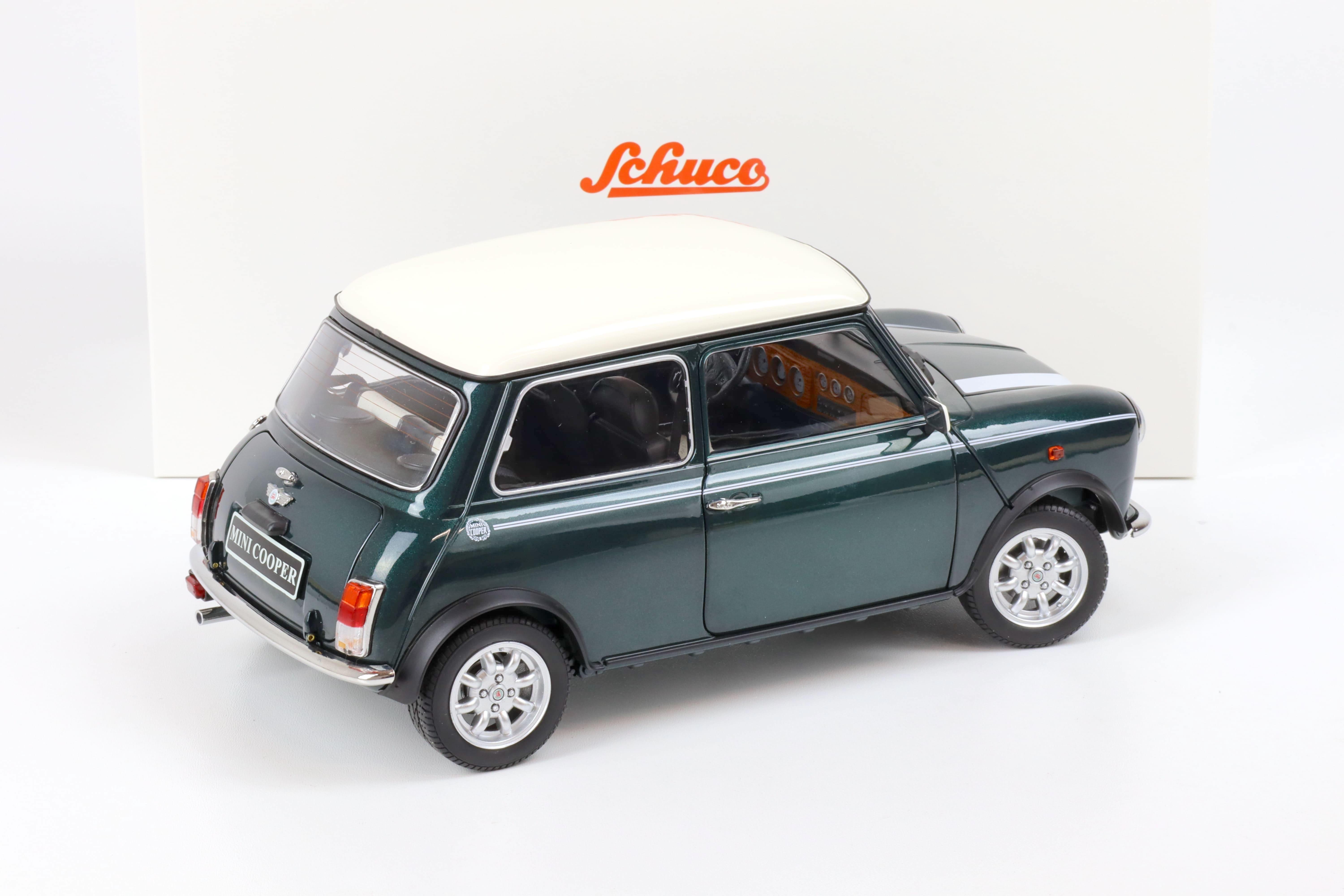 1:12 Schuco Mini Cooper British racing green/ white stripes 450671500