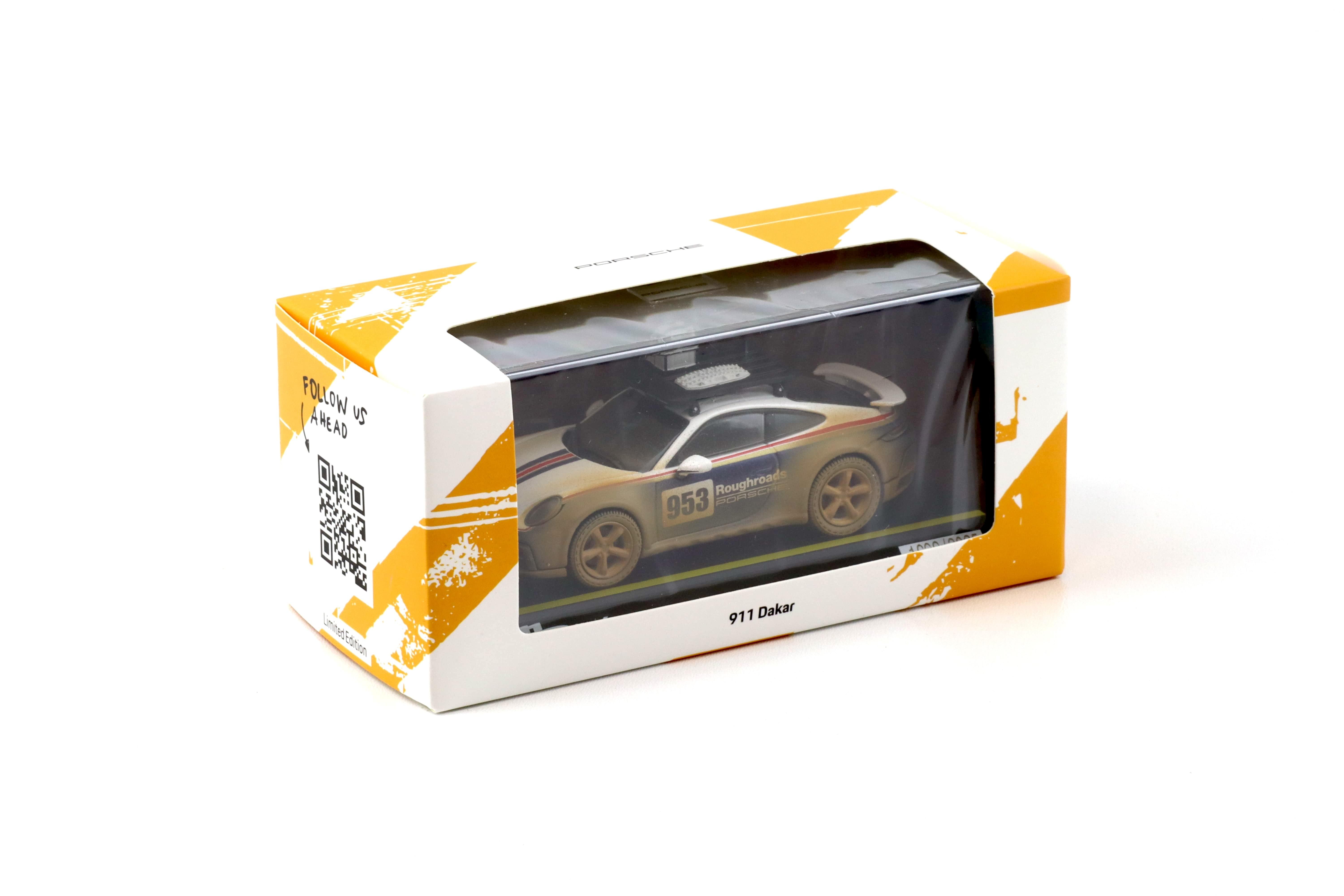 1:43 Spark Porsche 911 (992) Dakar AHEAD #953 Roughroads Dirty Version WAP DEALER