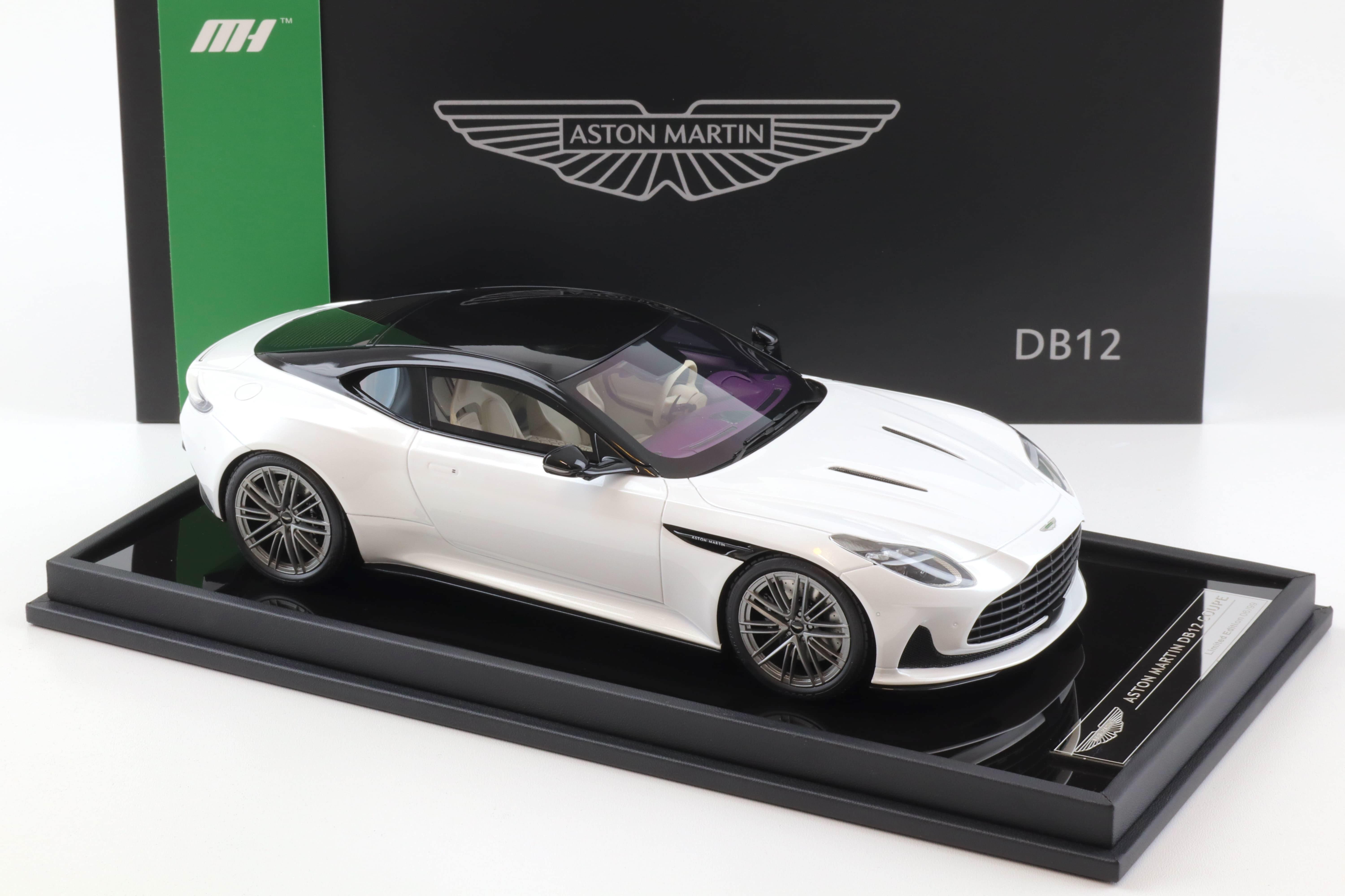 1:18 Motorhelix Aston Martin DB12 Coupe 2023 Zenith white - Limited 99 pcs.