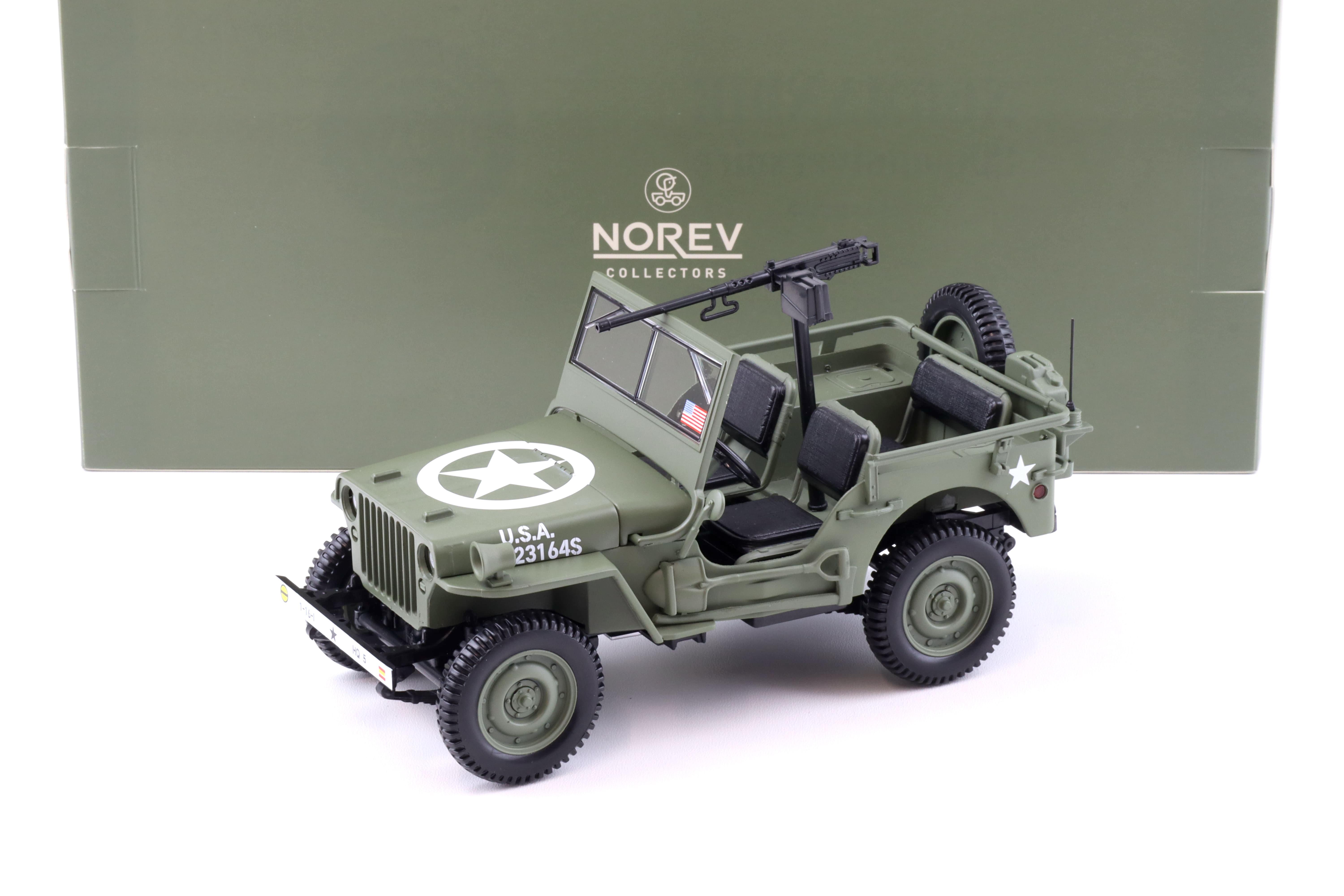 1:18 Norev Jeep Willys Army 1944 D-Day US Army green 189016