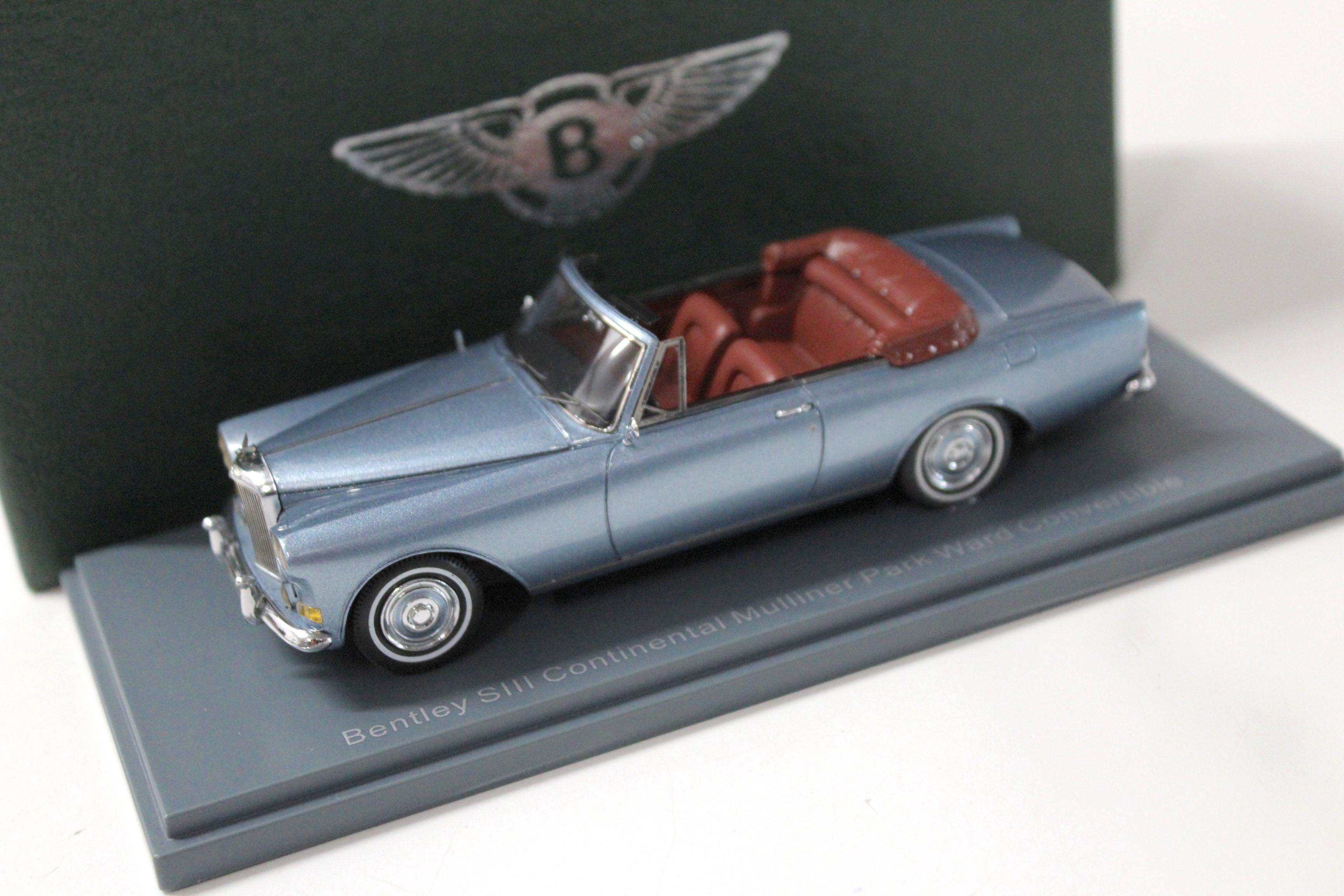 1:43 Neo Bentley S3 Continental Mulliner Park Ward Convertible blue