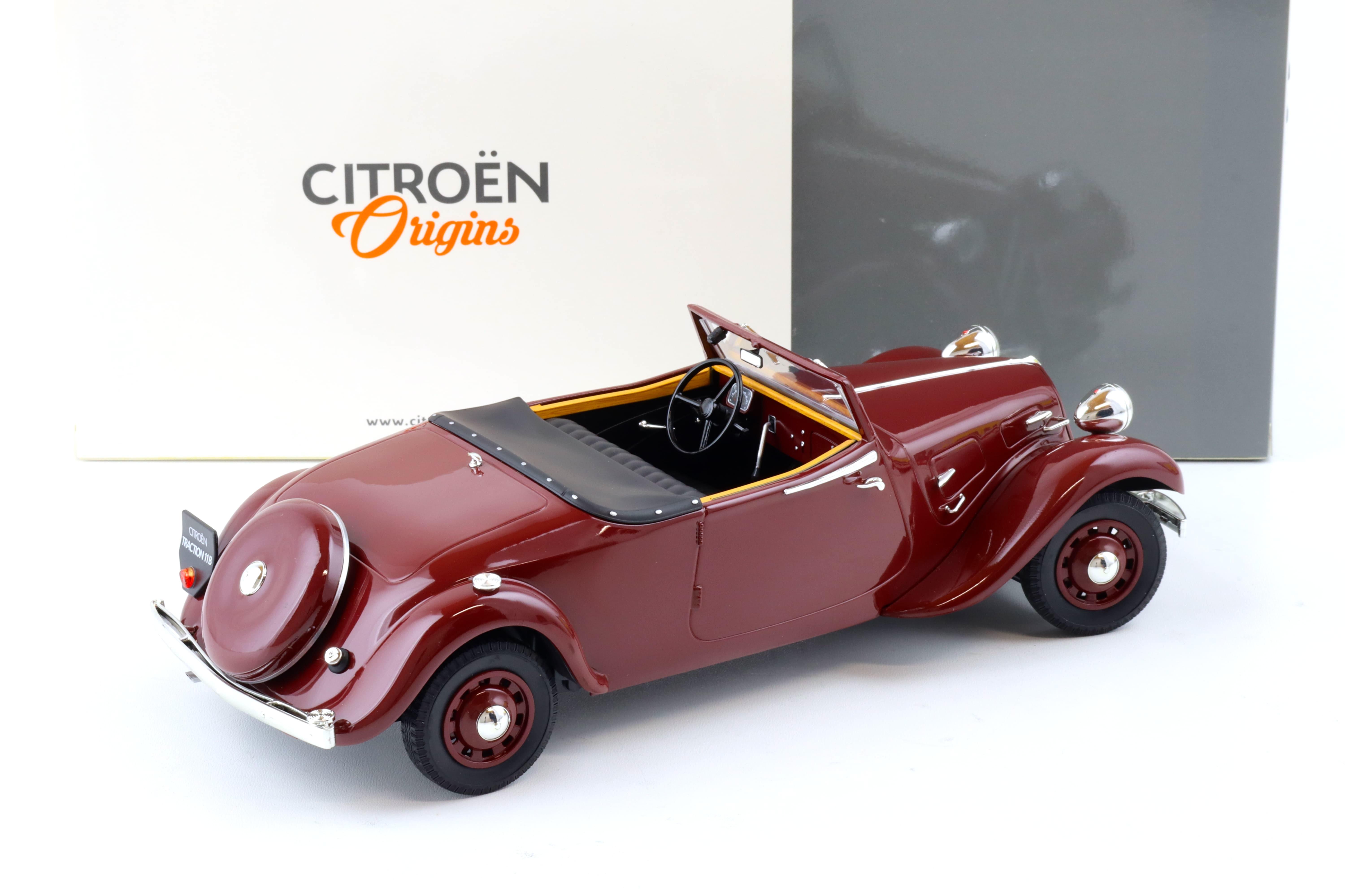 1:18 Norev Citroen Traction Cabriolet 1939 dark red Citroen Origins Dealer